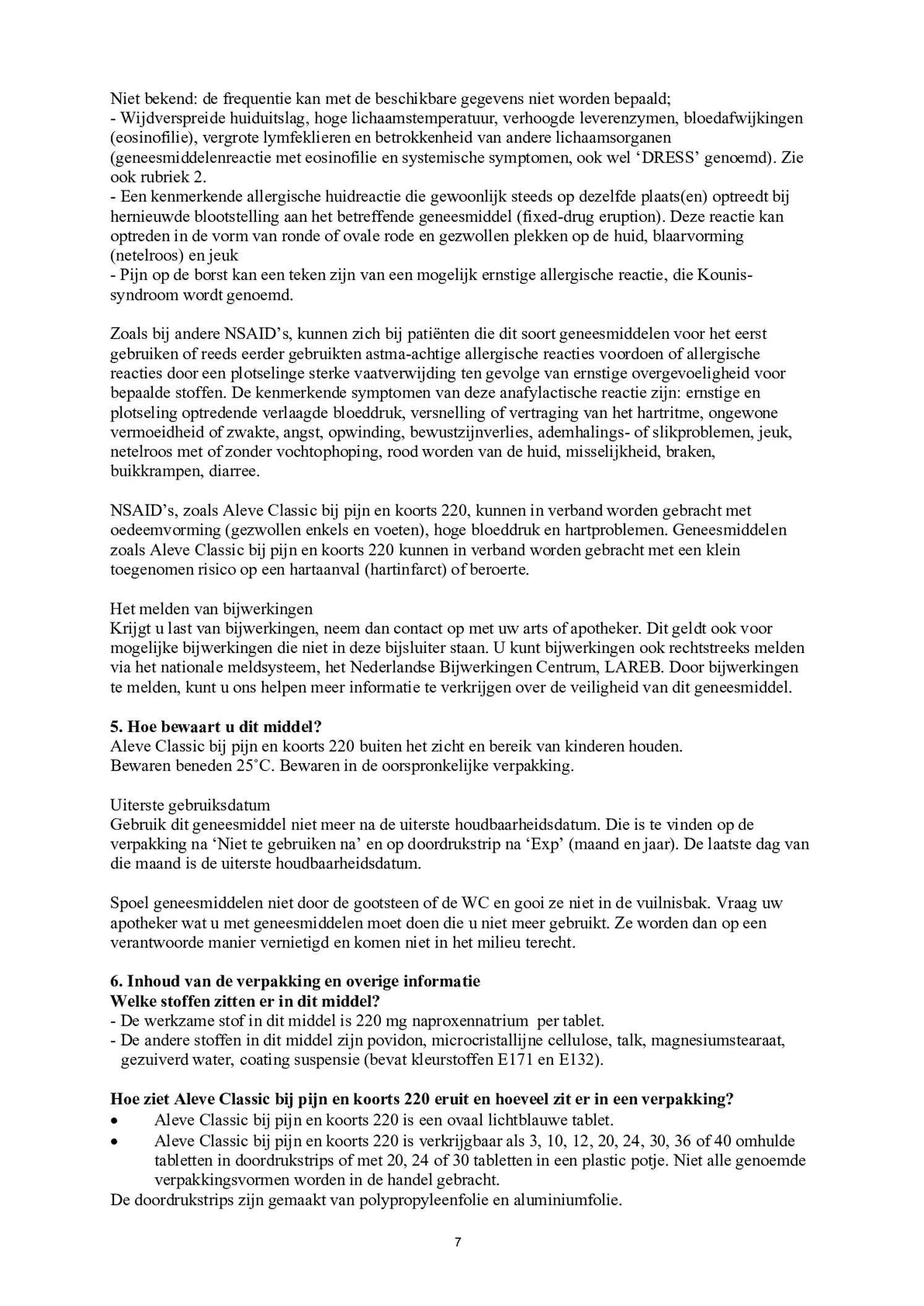 Classic 220mg Tabletten afbeelding van document #7, bijsluiter