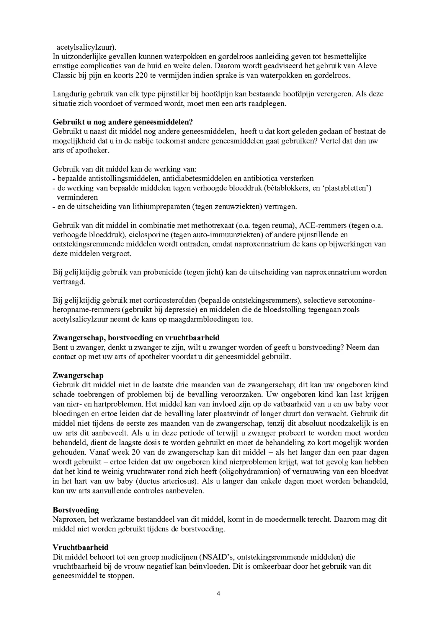 Classic 220mg Tabletten afbeelding van document #4, bijsluiter