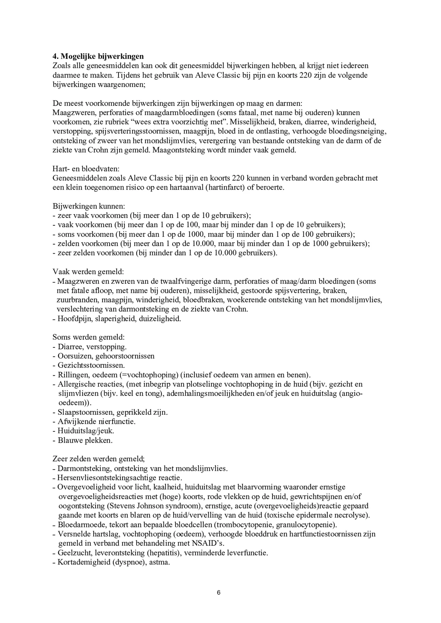 Classic 220mg Tabletten afbeelding van document #6, bijsluiter