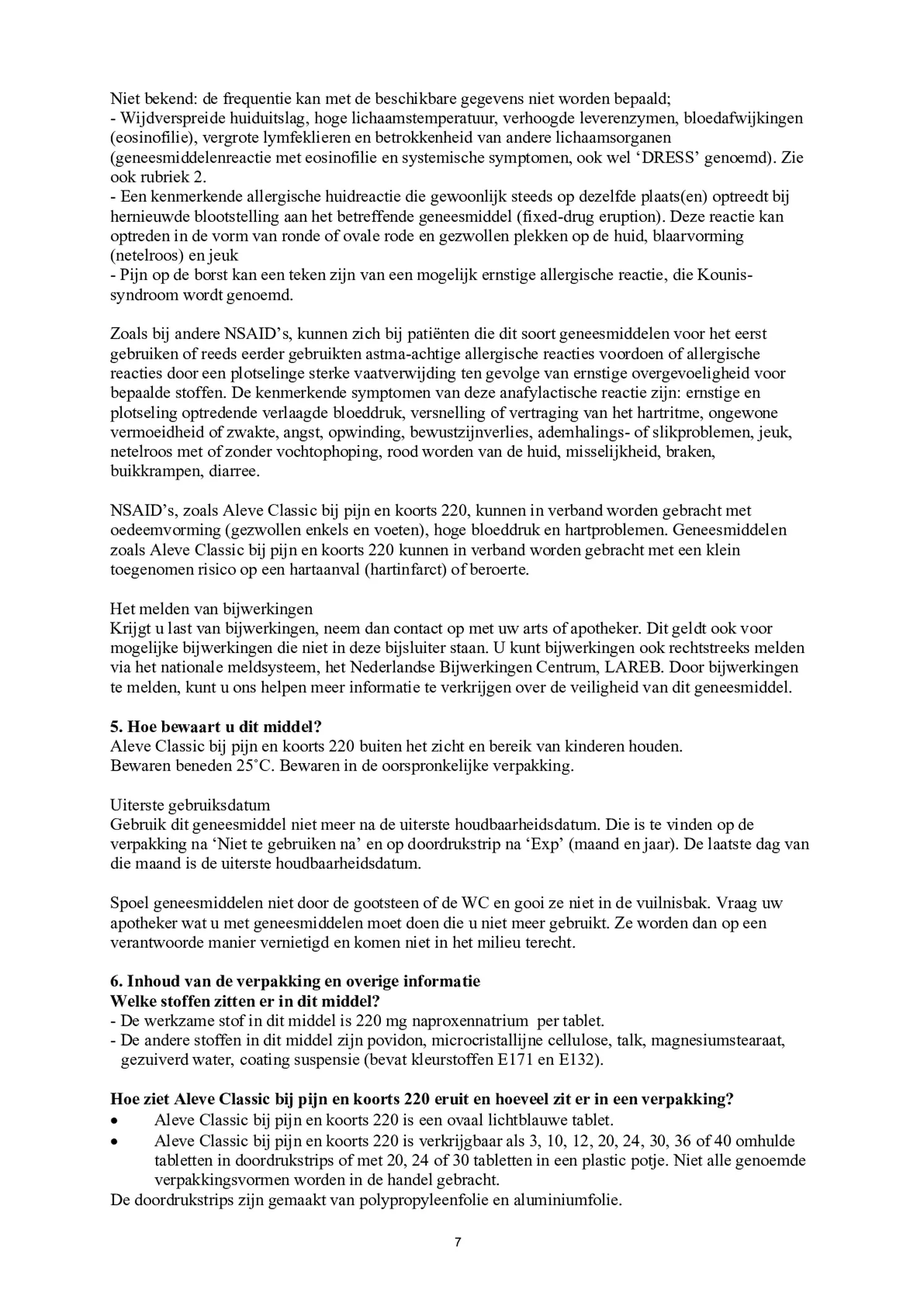 Classic 220mg Tabletten afbeelding van document #7, bijsluiter