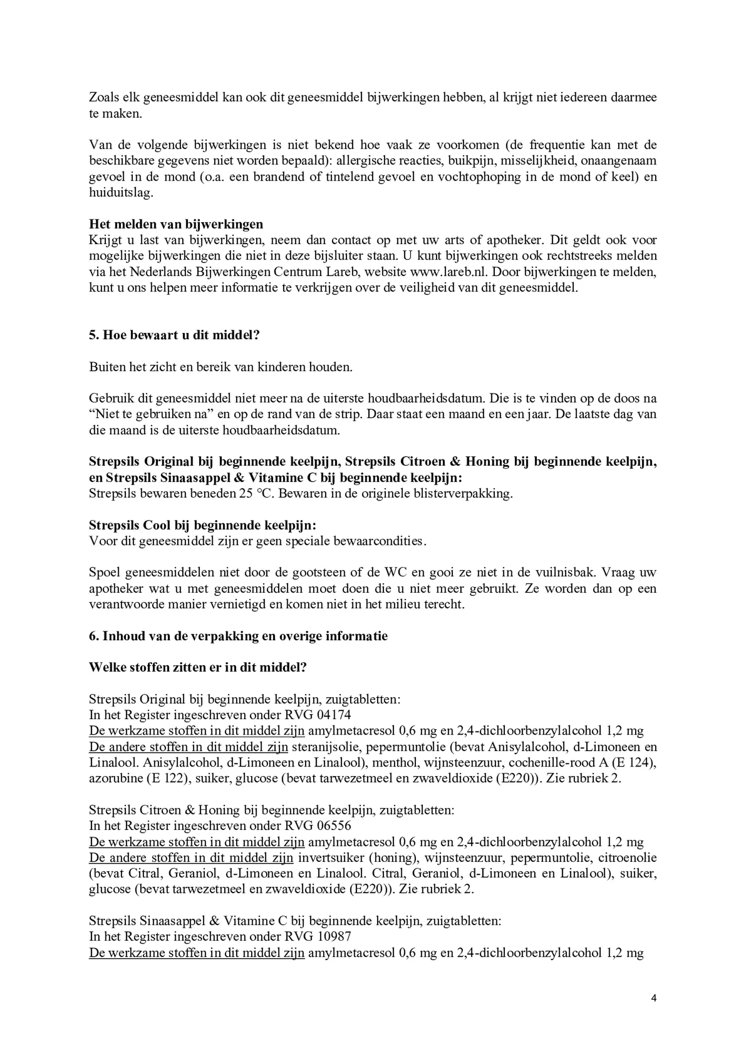 Citroen & Honing Zuigtabletten afbeelding van document #4, bijsluiter