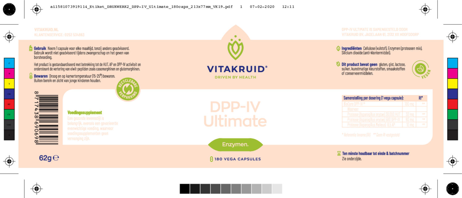 DPP-IV Ultimate Enzymen Capsules afbeelding van document #1, etiket