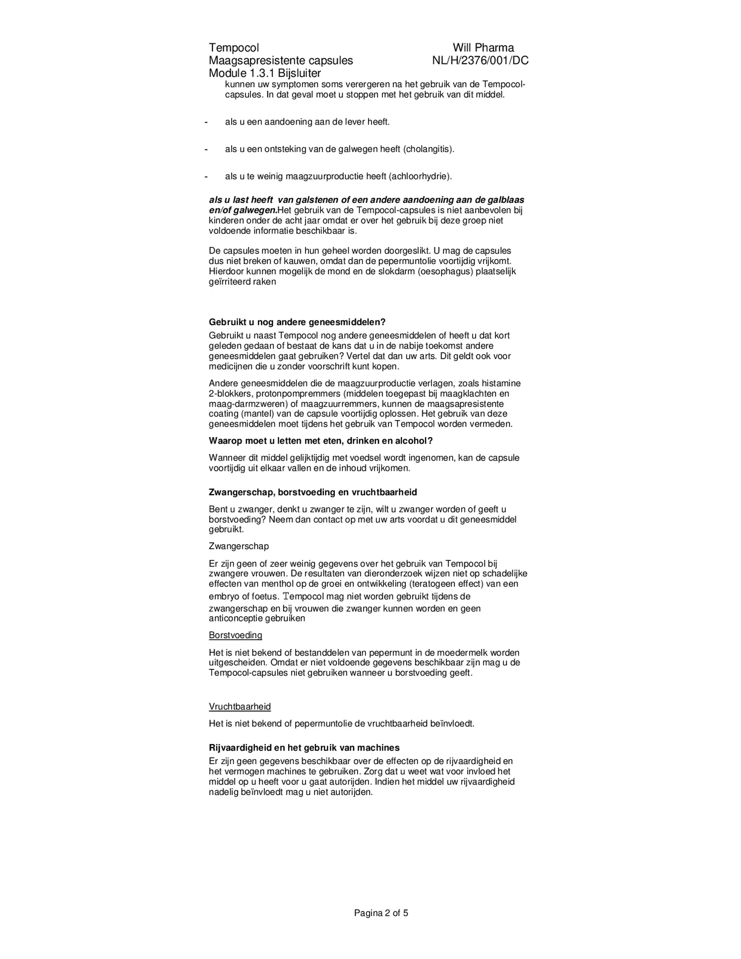 Pepermuntolie Capsules afbeelding van document #2, bijsluiter