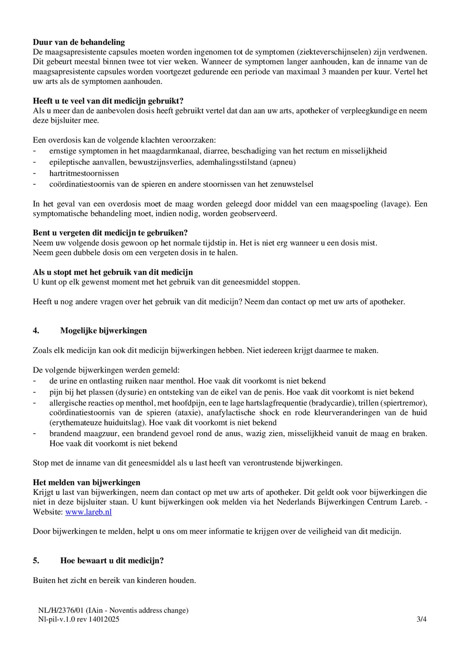 Pepermuntolie Capsules afbeelding van document #3, bijsluiter