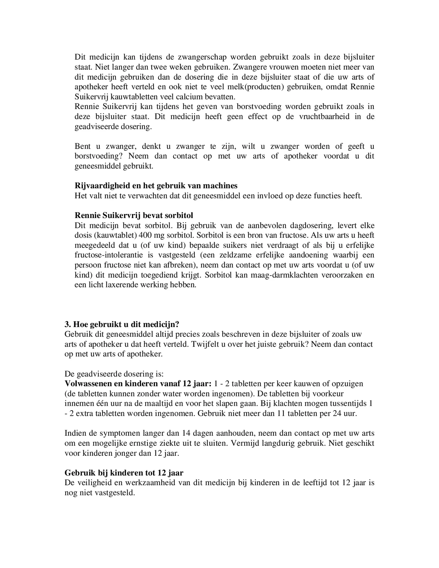 Suikervrij kauwtabletten bij brandend maagzuur afbeelding van document #3, bijsluiter