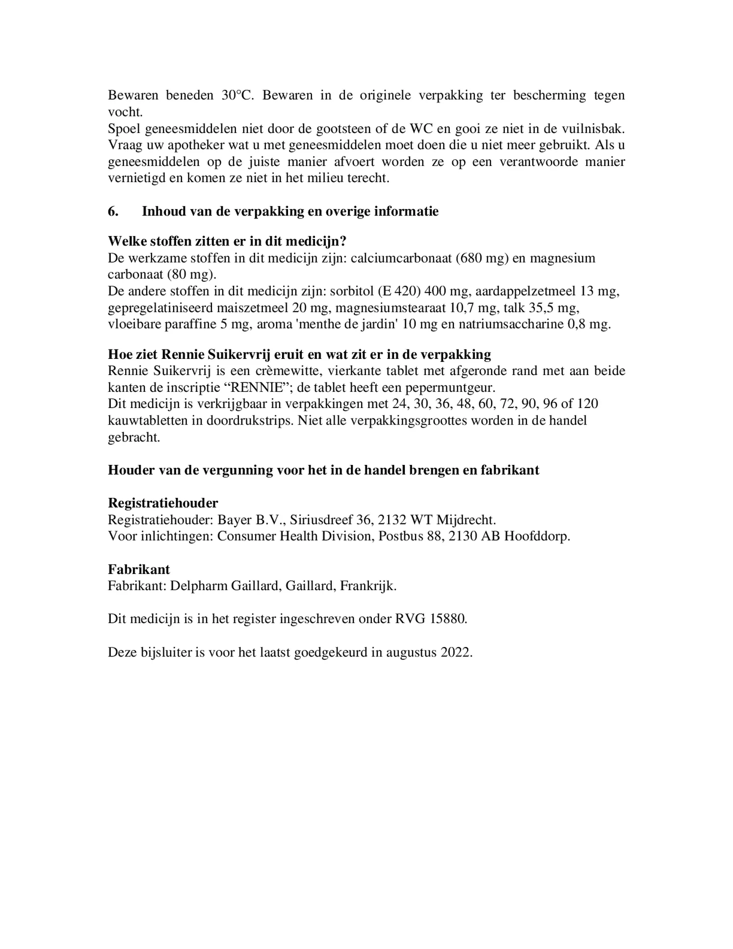 Suikervrij kauwtabletten bij brandend maagzuur afbeelding van document #5, bijsluiter