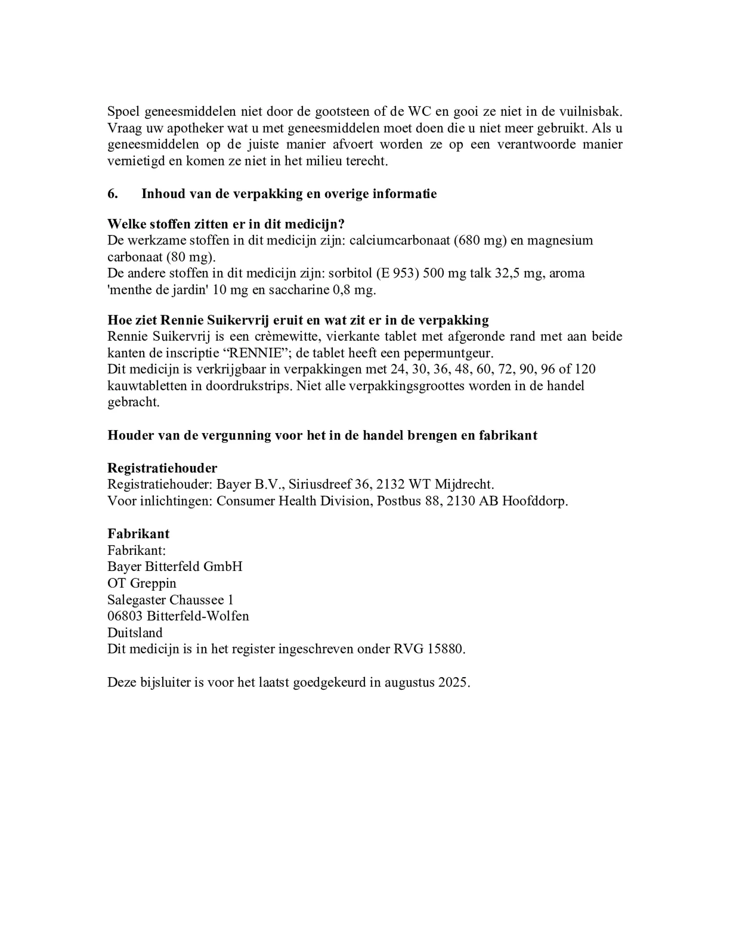 Suikervrij kauwtabletten bij brandend maagzuur afbeelding van document #5, bijsluiter