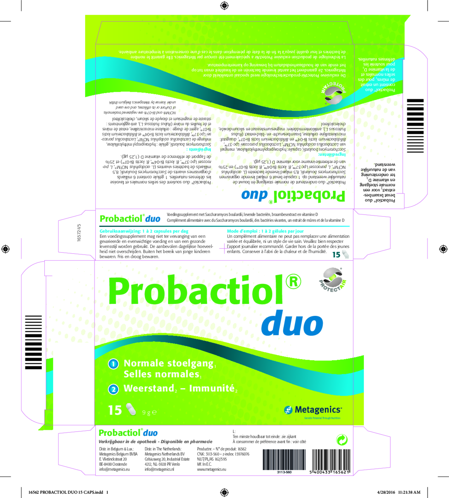 Probactiol Duo Capsules afbeelding van document #1, etiket