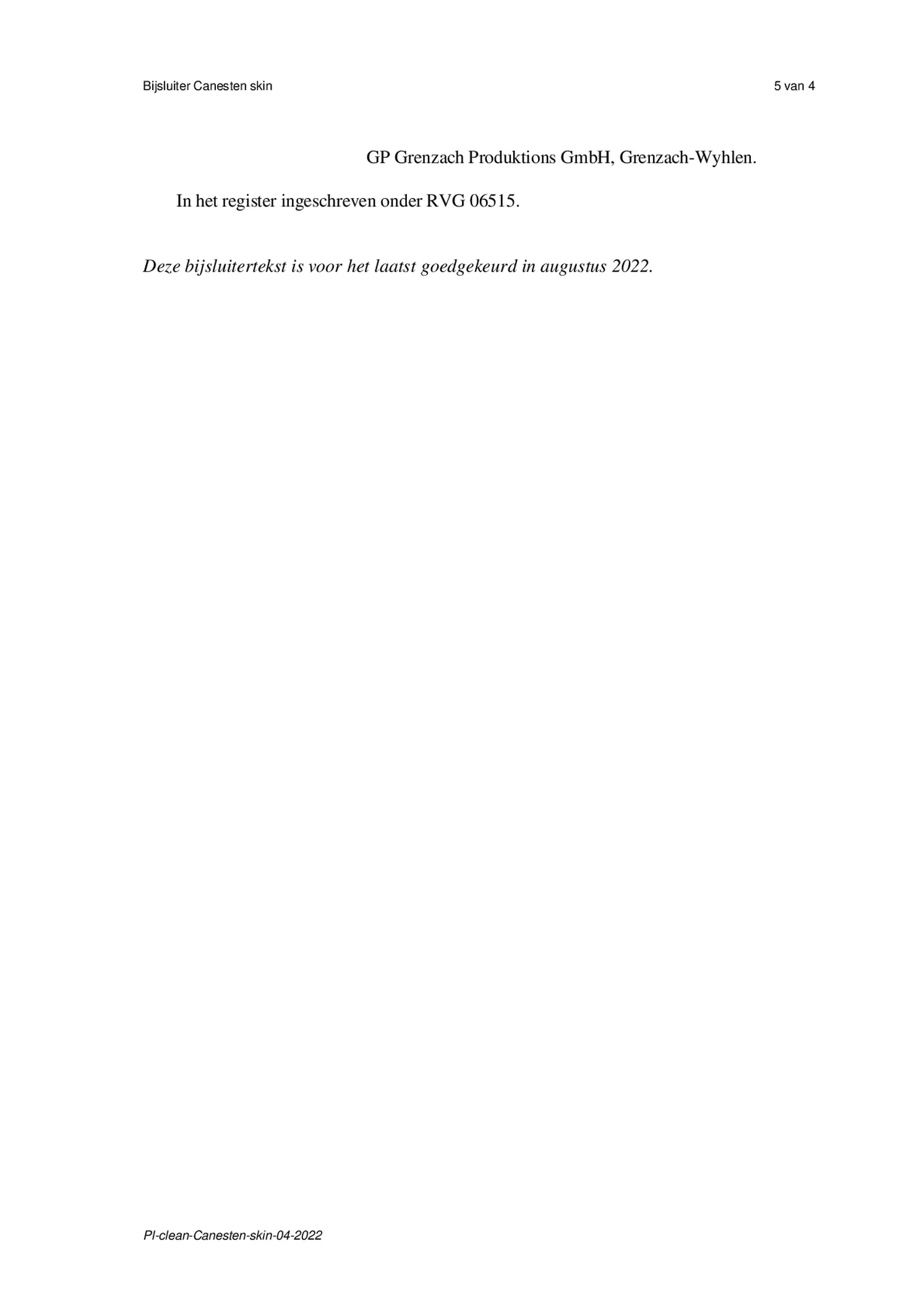 Skin Crème bij Huidschimmel afbeelding van document #5, bijsluiter