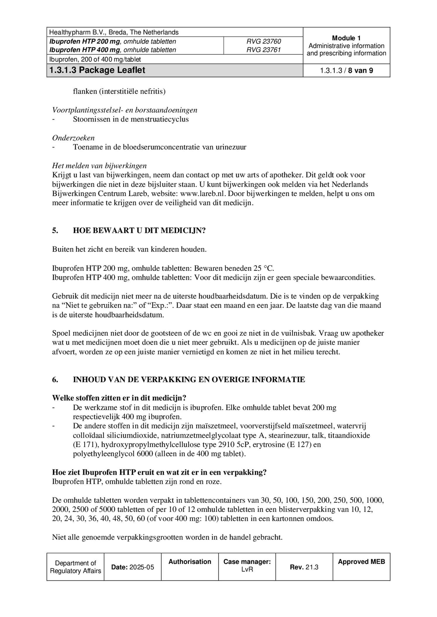 Ibuprofen 200mg Tabletten afbeelding van document #8, bijsluiter