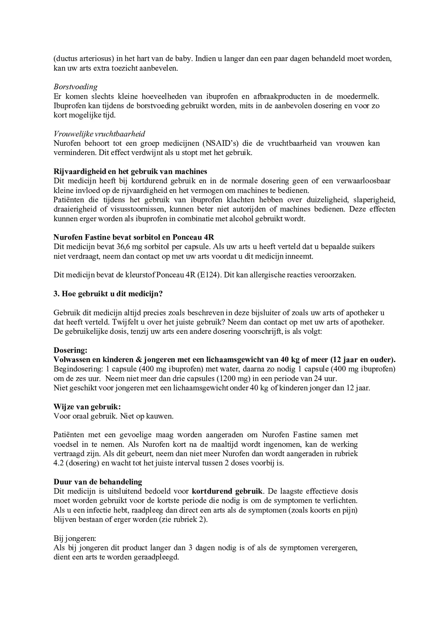 Fastine 400mg Capsules afbeelding van document #5, bijsluiter