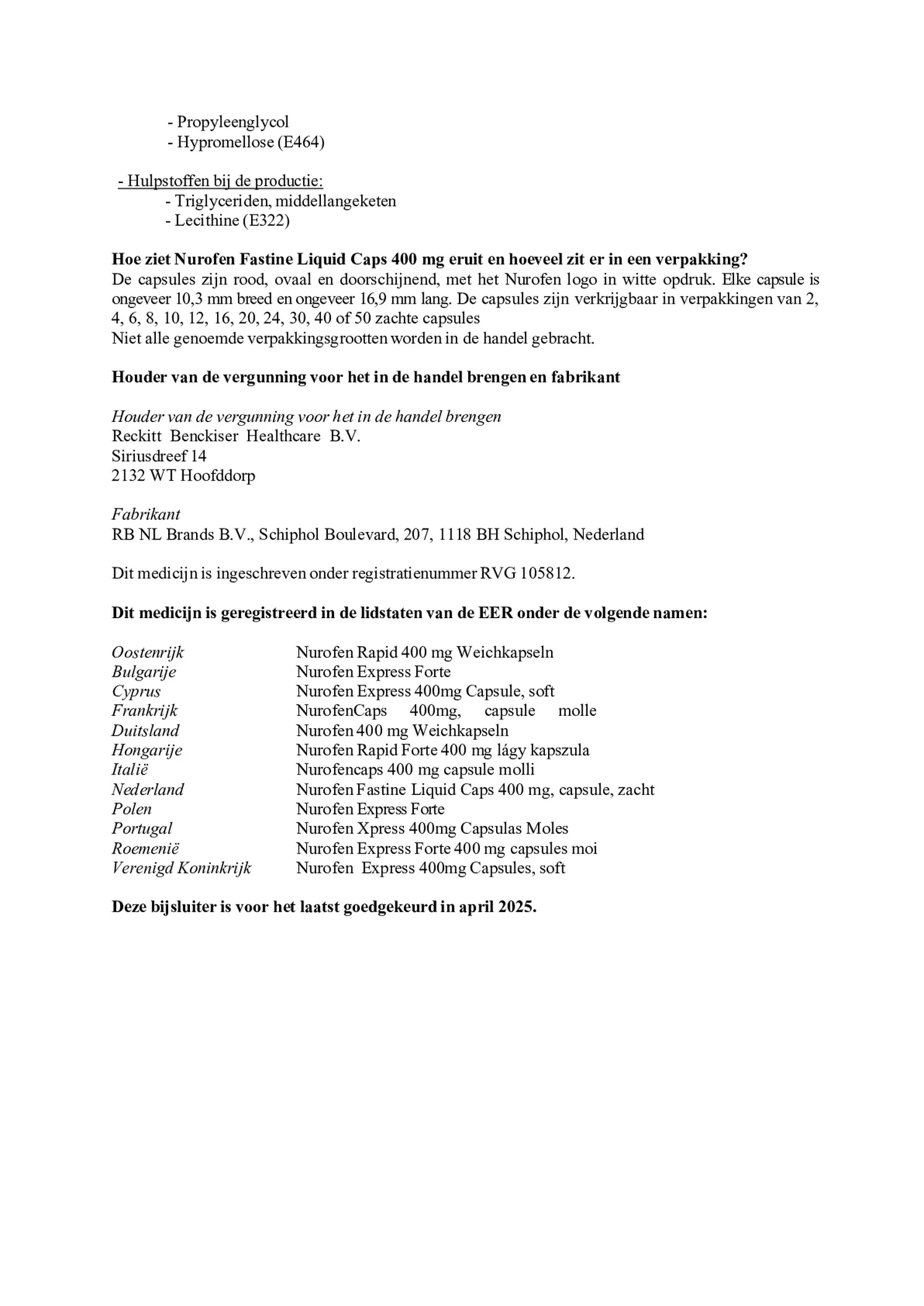 Fastine 400mg Capsules afbeelding van document #9, bijsluiter