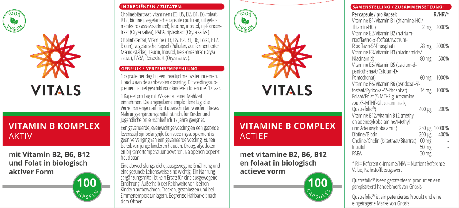 Vitamine B Complex Actief Capsules afbeelding van document #1, etiket