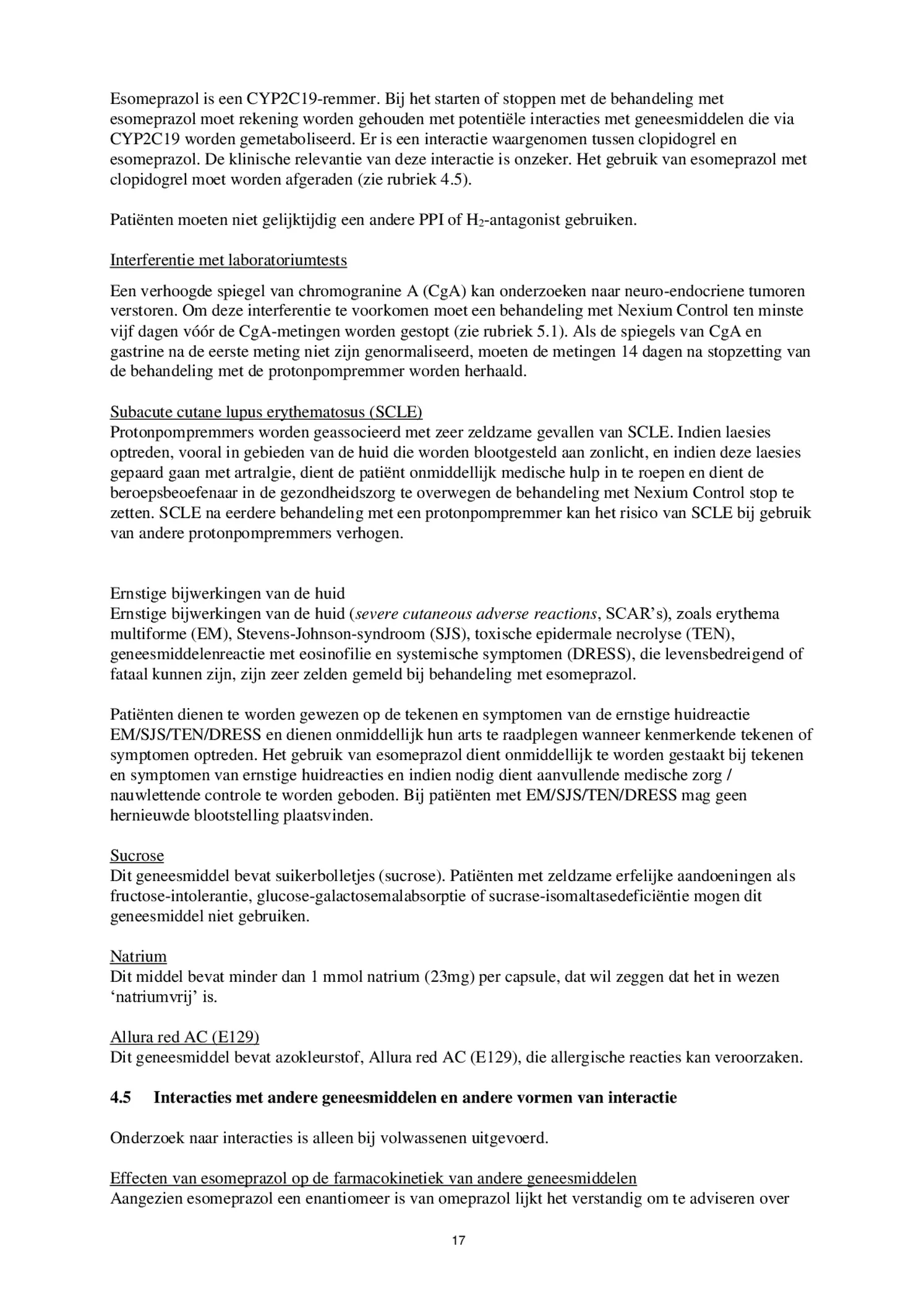 Control Tabletten 20mg Esomeprazo afbeelding van document #17, bijsluiter