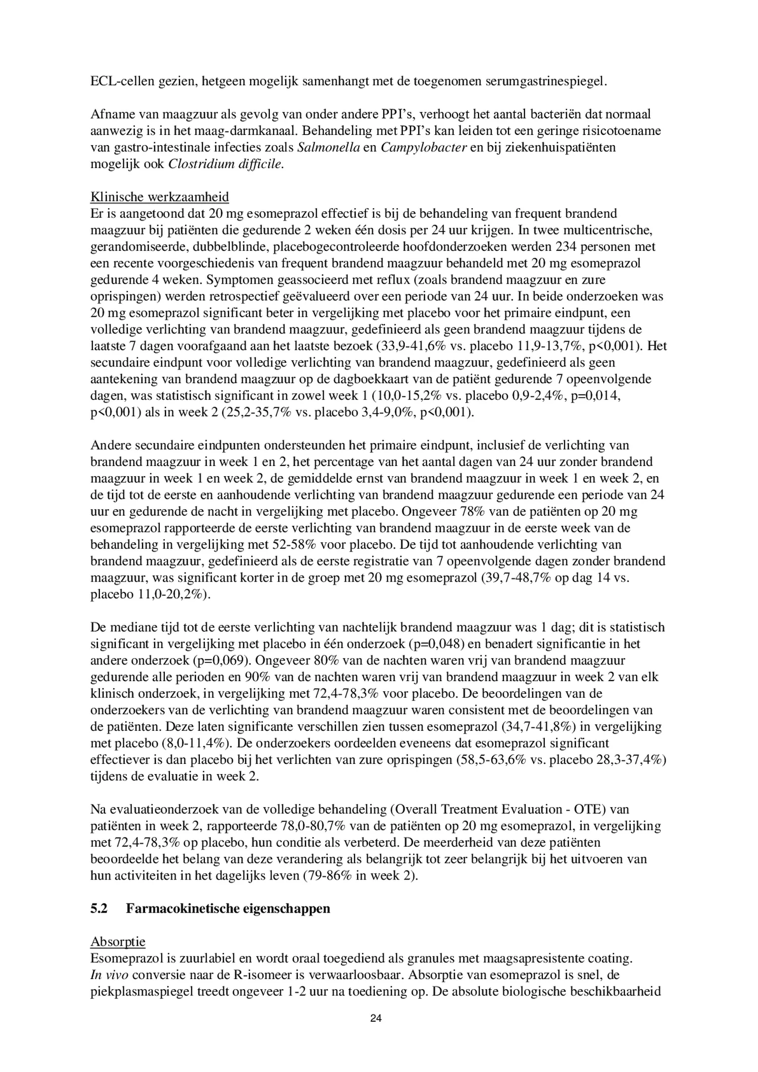 Control Tabletten 20mg Esomeprazo afbeelding van document #24, bijsluiter