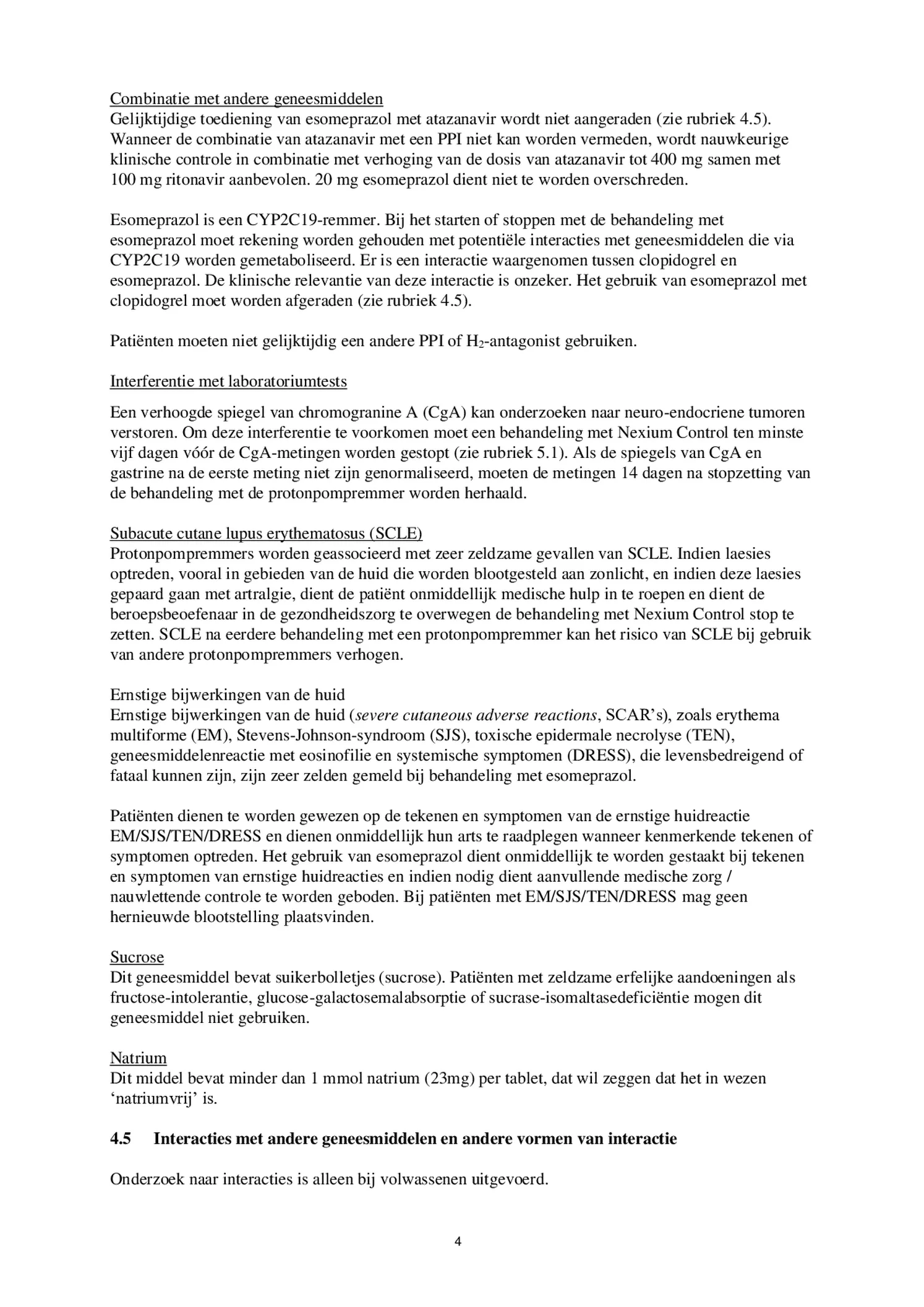 Control Tabletten 20mg Esomeprazo afbeelding van document #4, bijsluiter