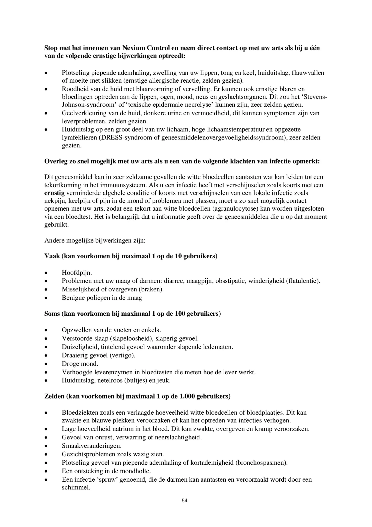 Control Tabletten 20mg Esomeprazo afbeelding van document #54, bijsluiter