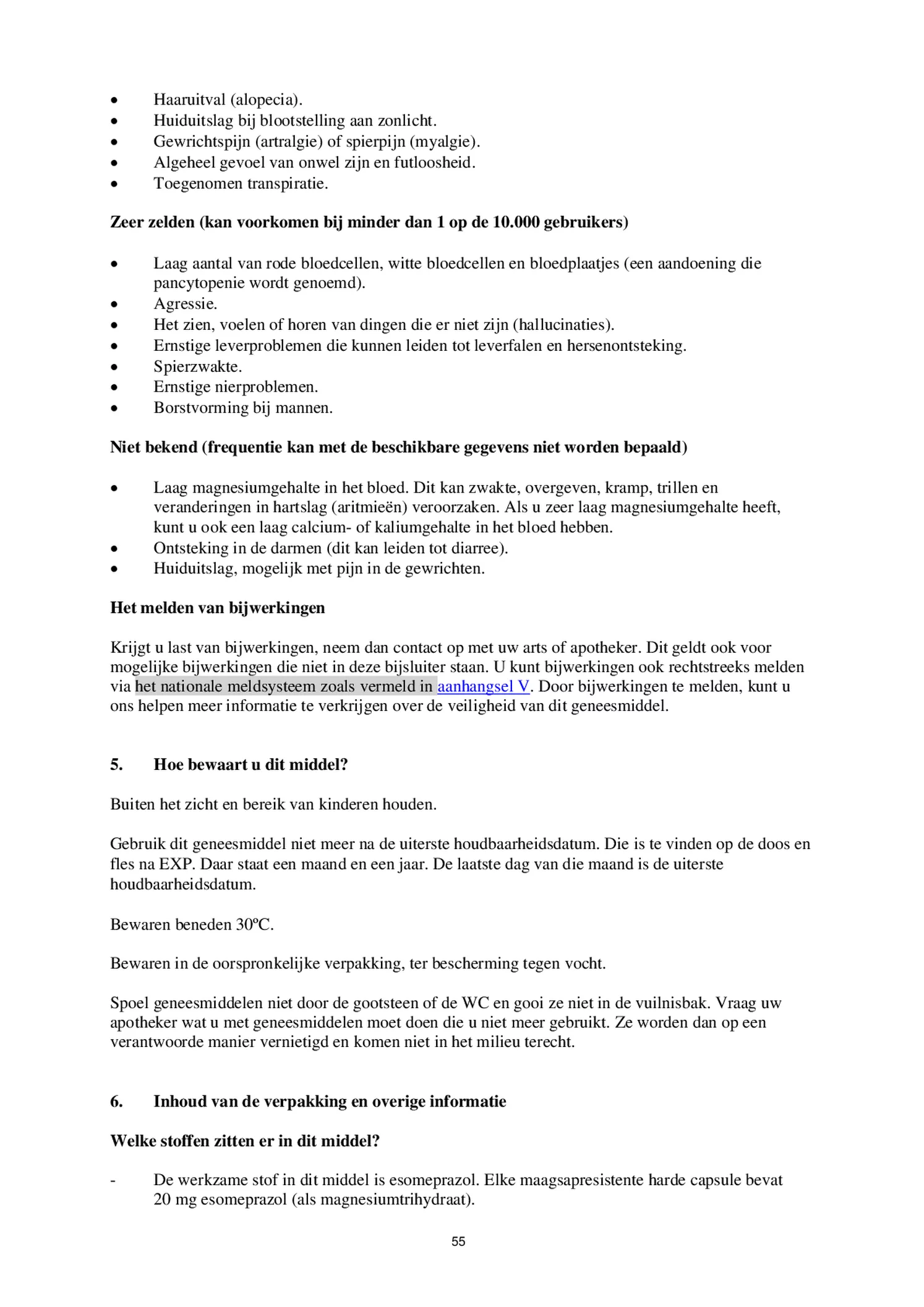 Control Tabletten 20mg Esomeprazo afbeelding van document #55, bijsluiter