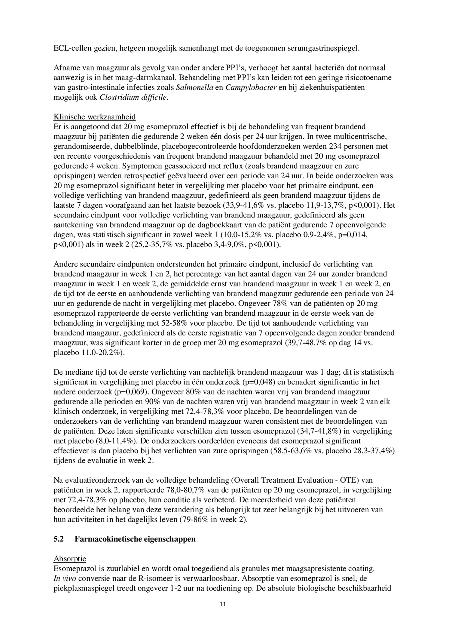 Control Tabletten 20mg Esomeprazo afbeelding van document #11, bijsluiter