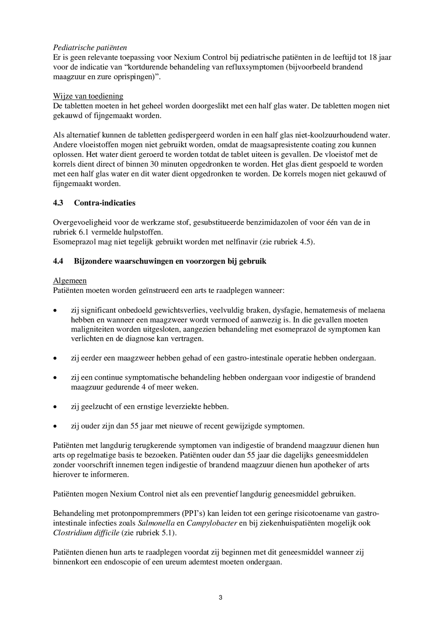 Control Tabletten 20mg Esomeprazo afbeelding van document #3, bijsluiter