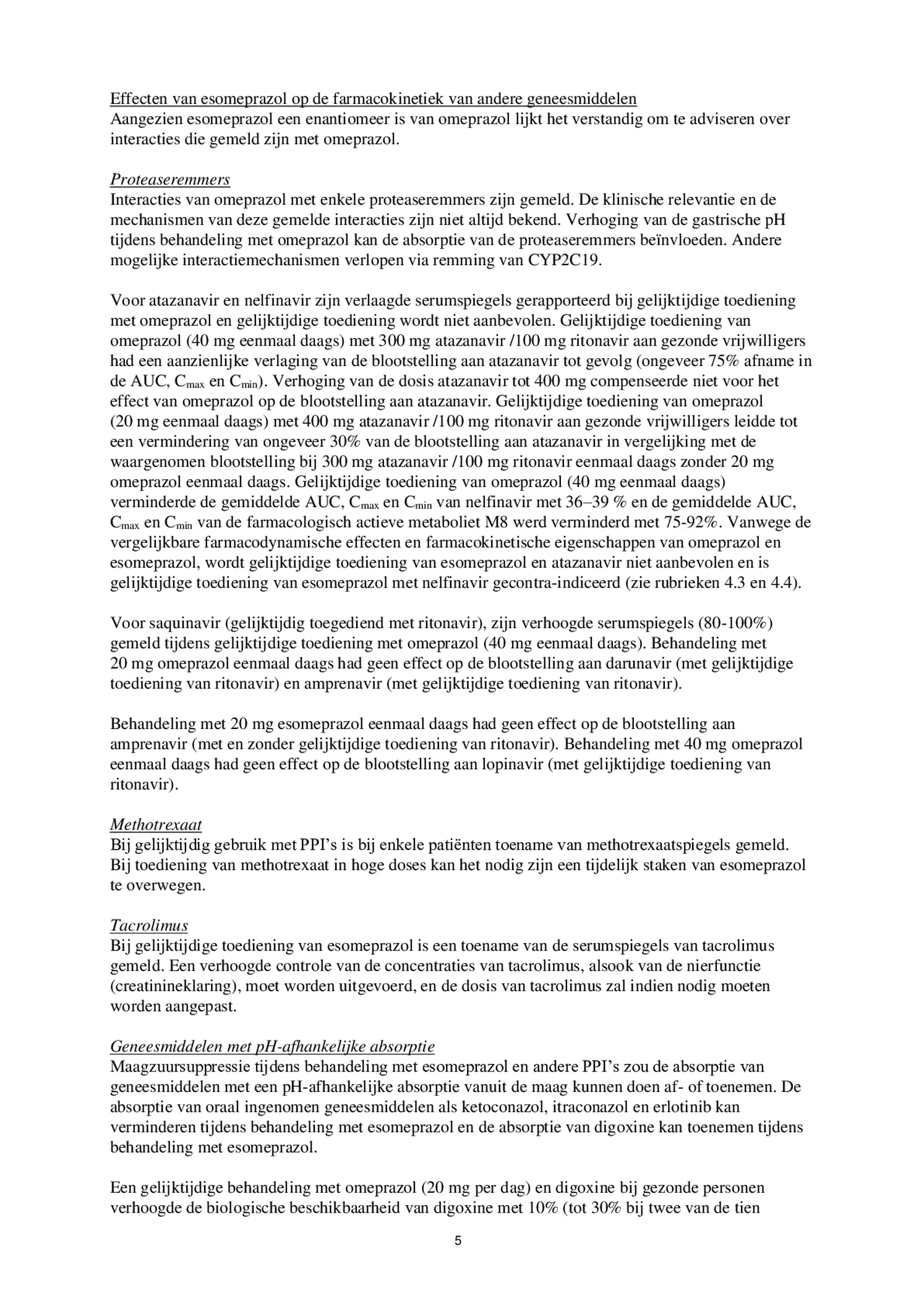 Control Tabletten 20mg Esomeprazo afbeelding van document #5, bijsluiter