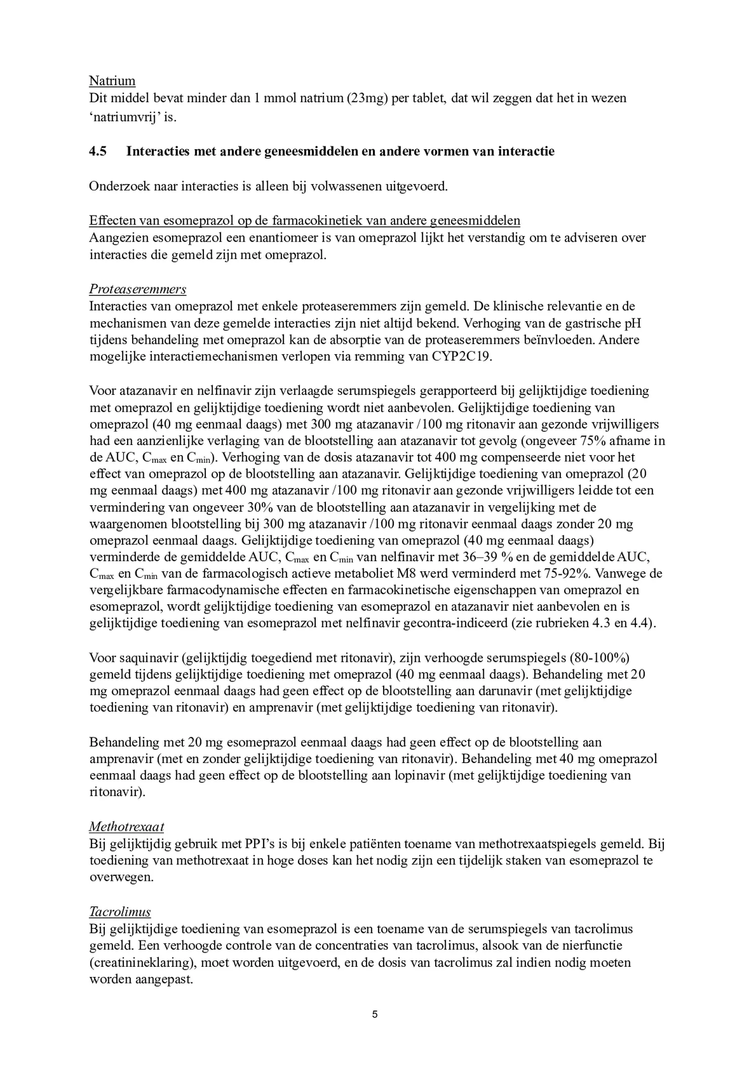 Control Tabletten 20mg Esomeprazo afbeelding van document #5, bijsluiter