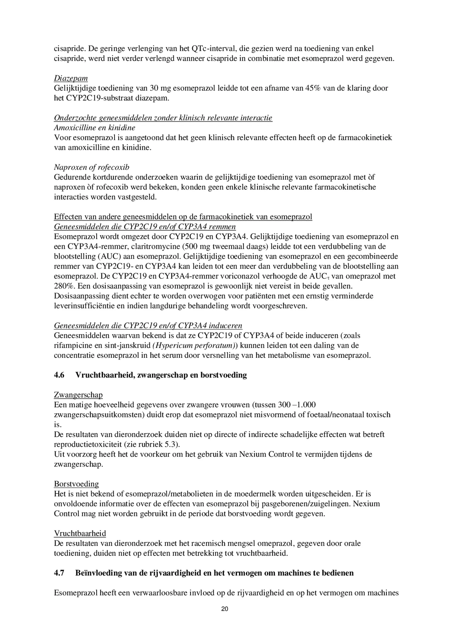 Control Tabletten - voor brandend maagzuur afbeelding van document #20, bijsluiter