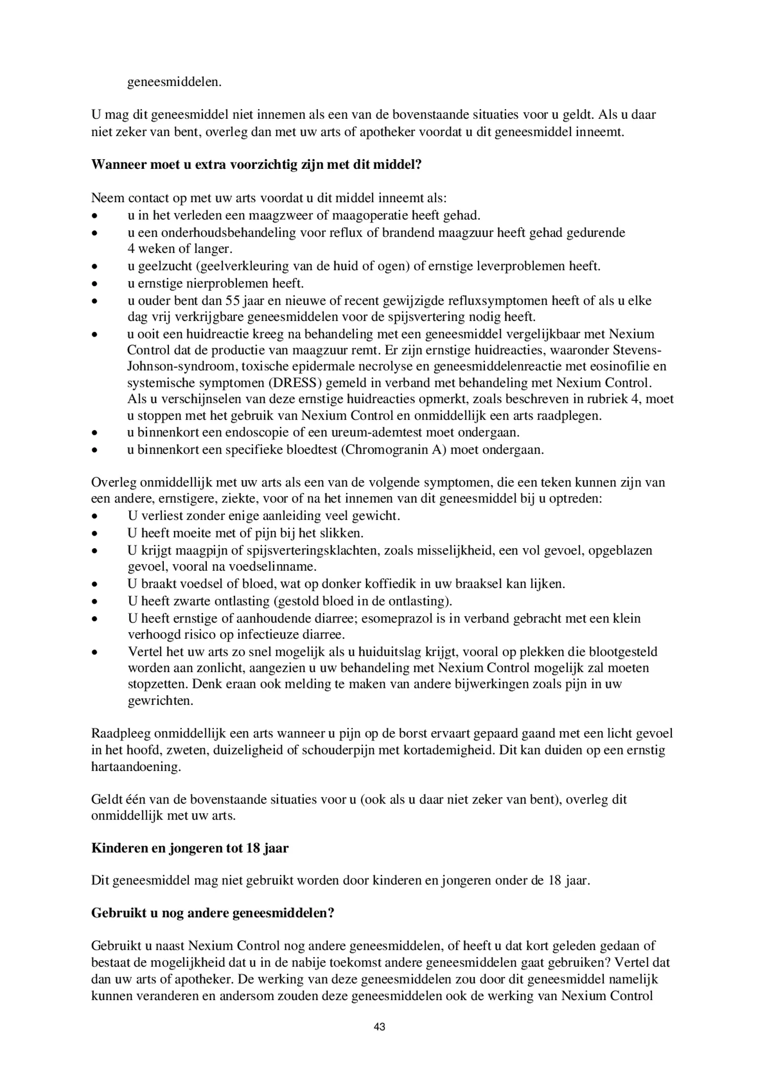 Control Tabletten - voor brandend maagzuur afbeelding van document #43, bijsluiter