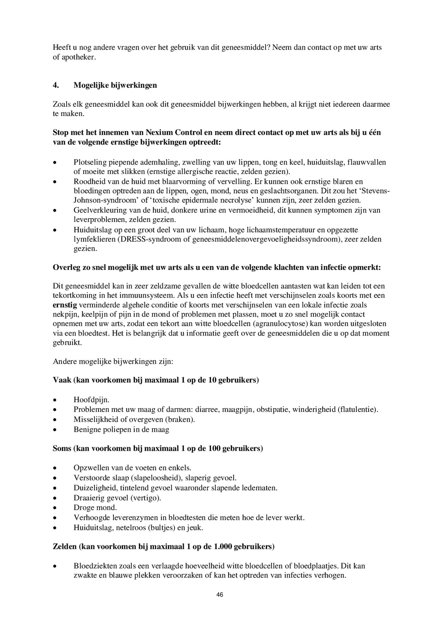 Control Tabletten - voor brandend maagzuur afbeelding van document #46, bijsluiter