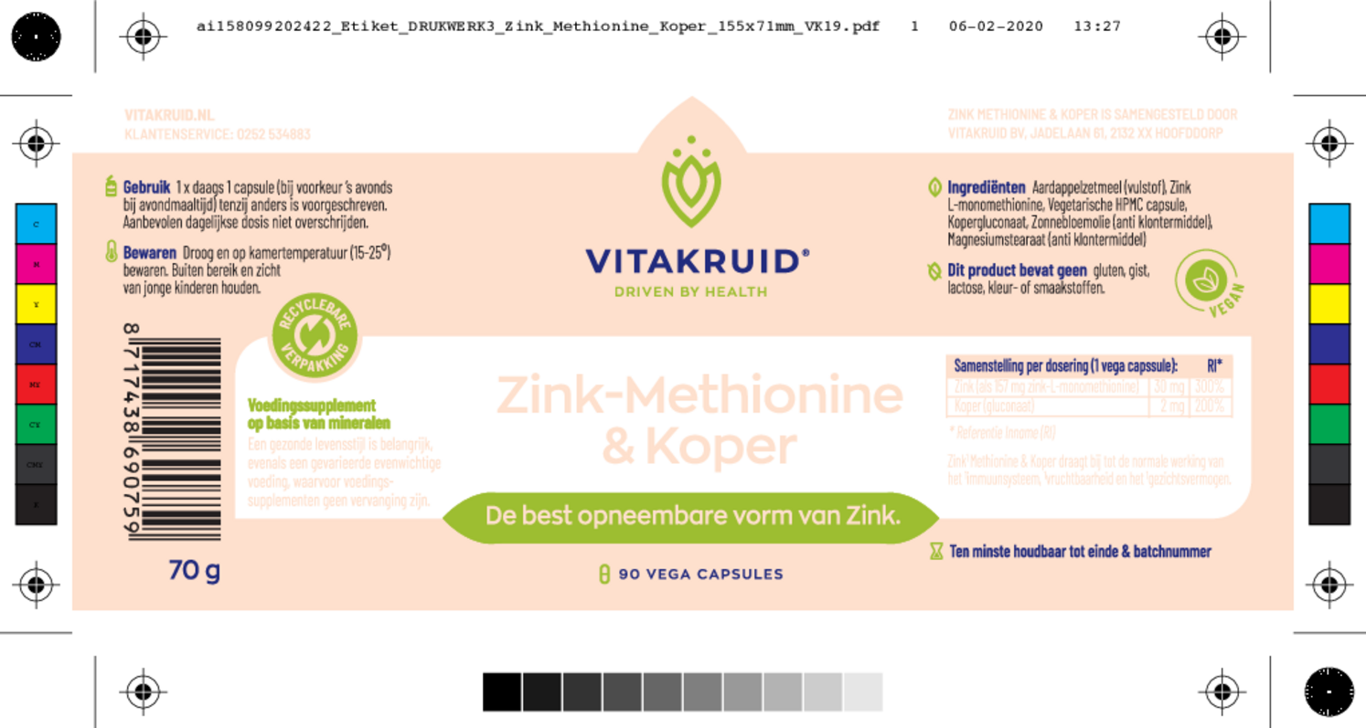 Zink Methionine Koper Capsules afbeelding van document #1, etiket