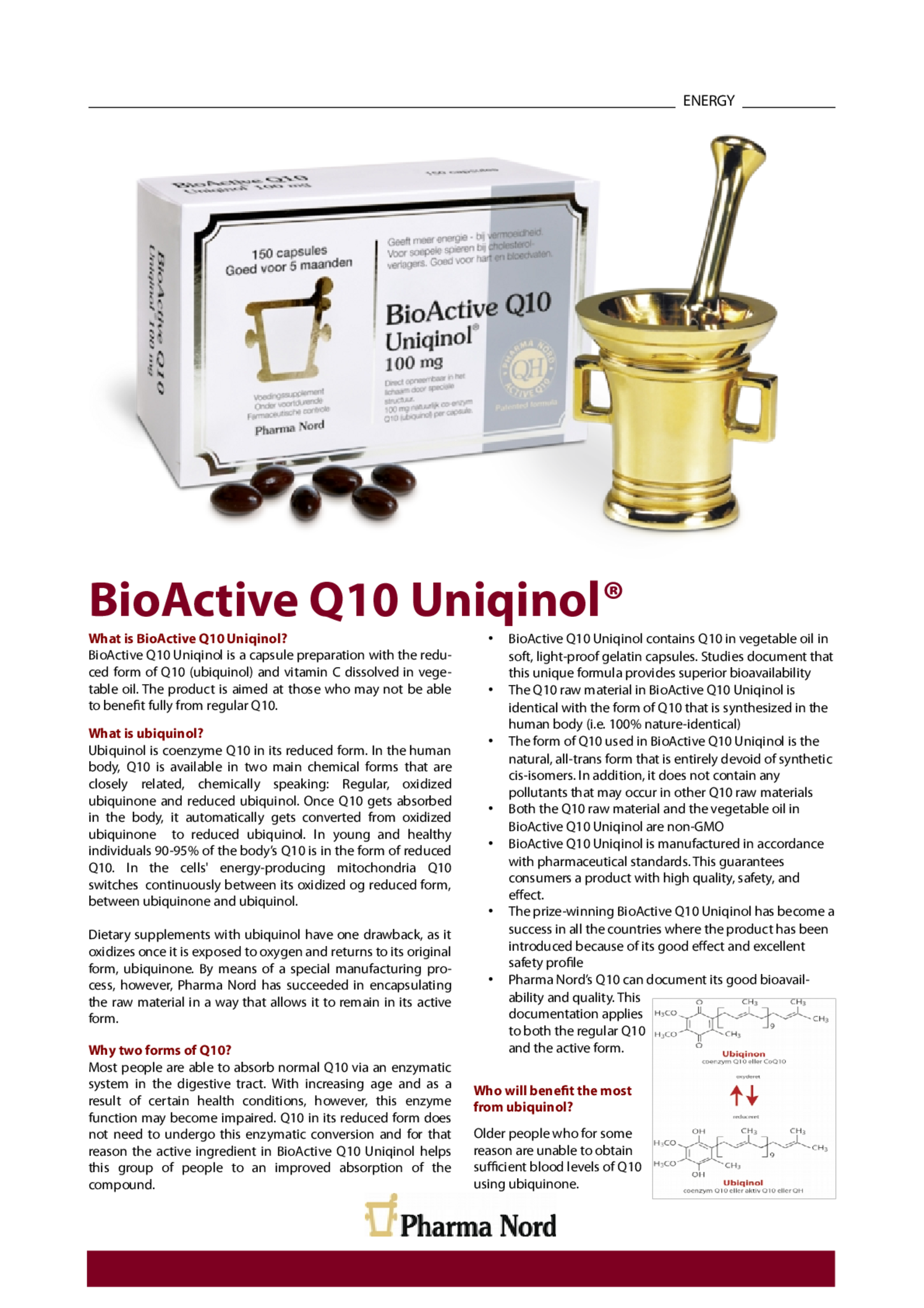 BioActive Uniqinol 100mg Capsules afbeelding van document #1, gebruiksaanwijzing