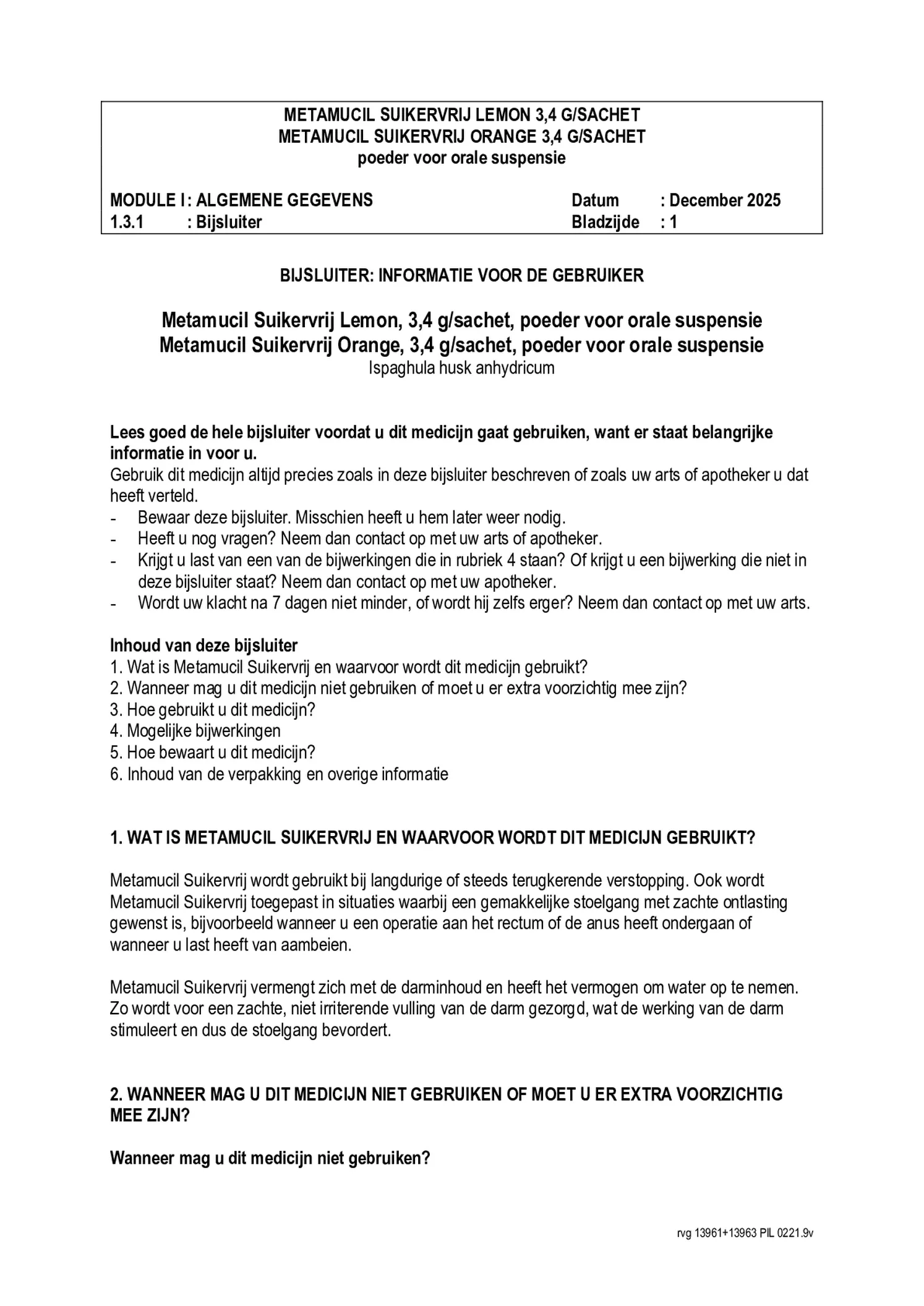 Orange Sachets afbeelding van document #1, bijsluiter