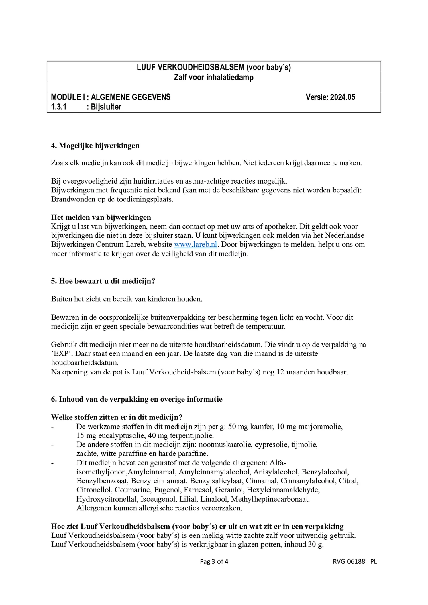 Verkoudheids Balsem Baby Oranje afbeelding van document #3, bijsluiter