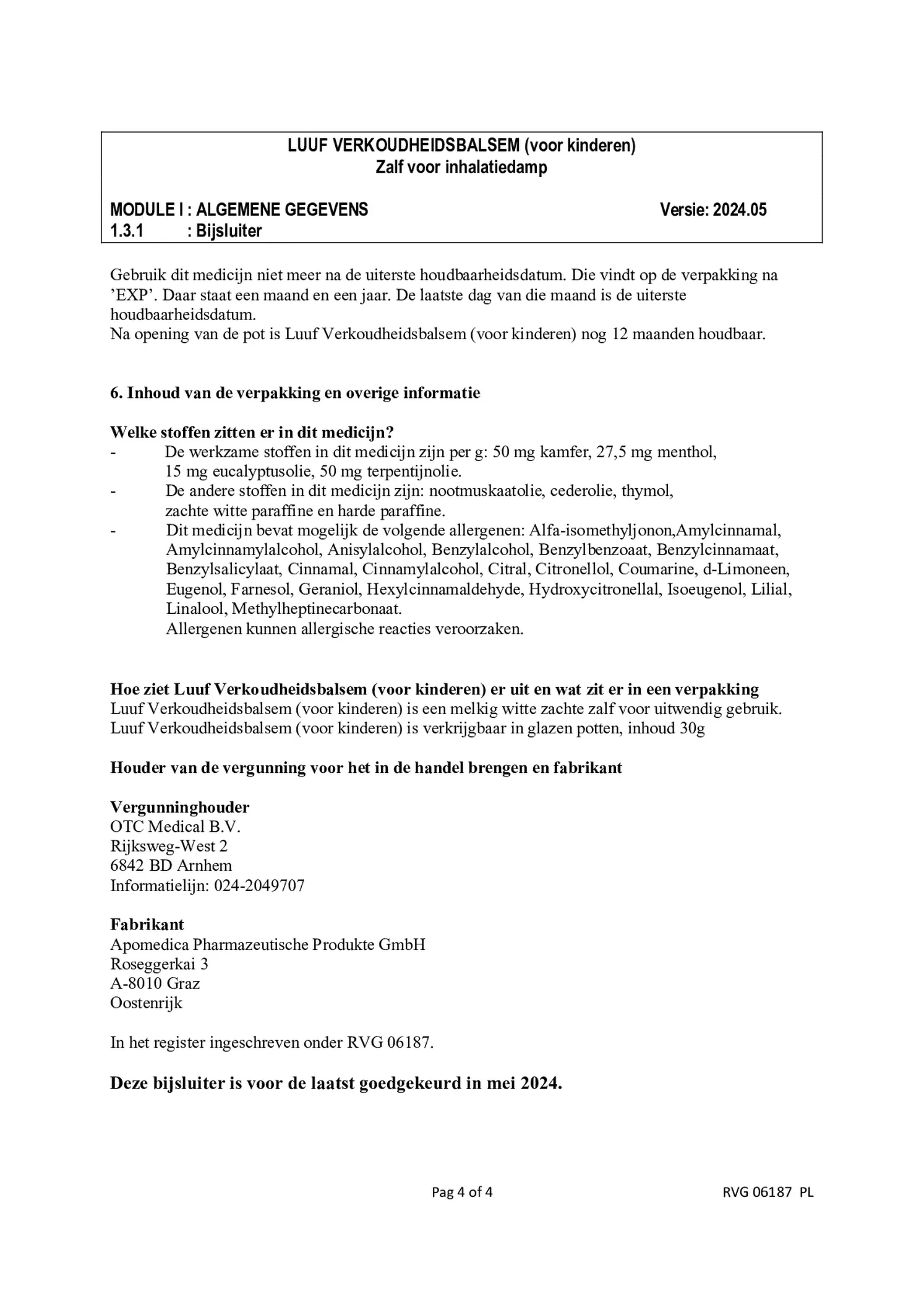 Verkoudheids Balsem Kind Blauw afbeelding van document #4, bijsluiter