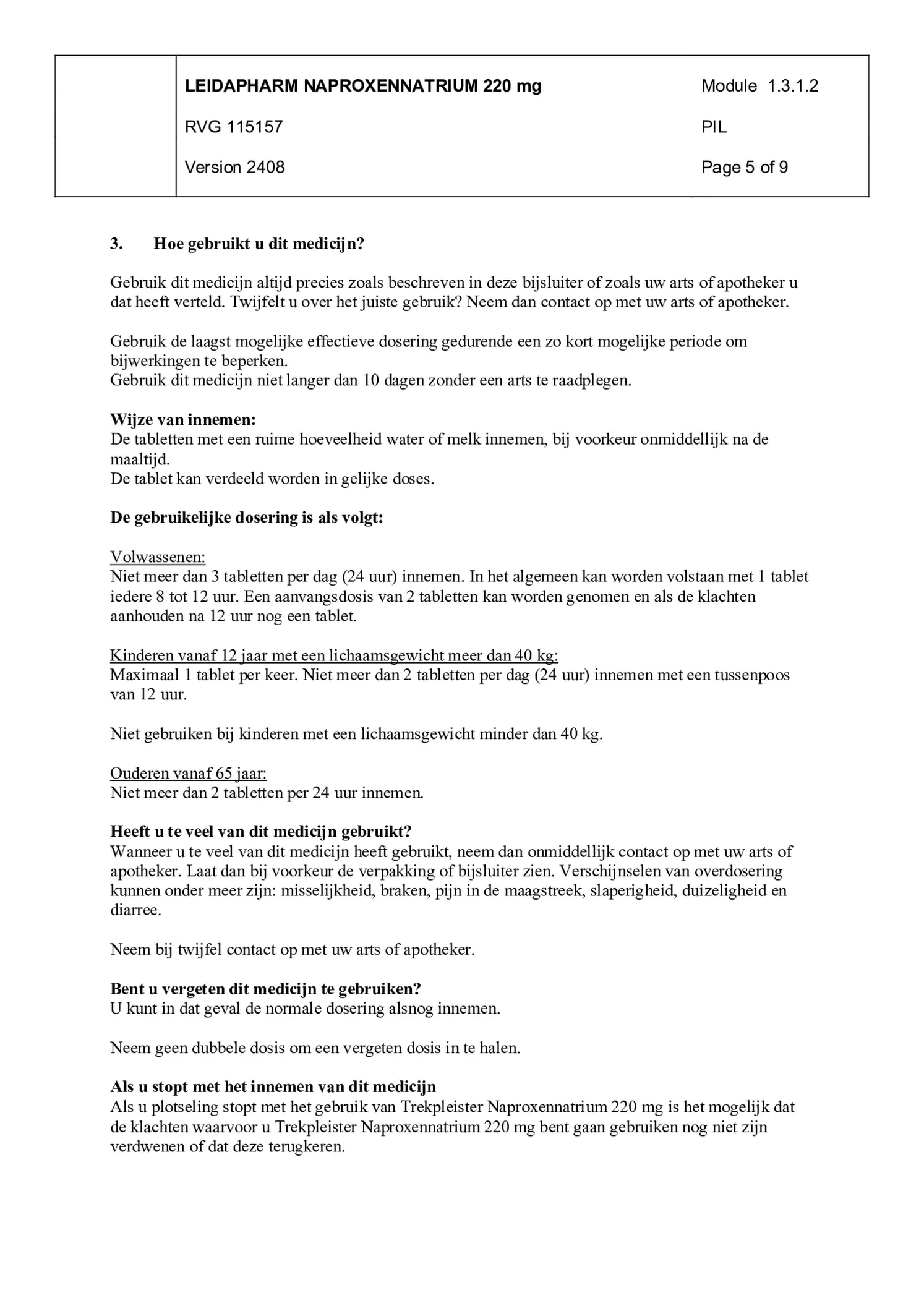 Naproxennatrium 220mg Tabletten afbeelding van document #5, bijsluiter