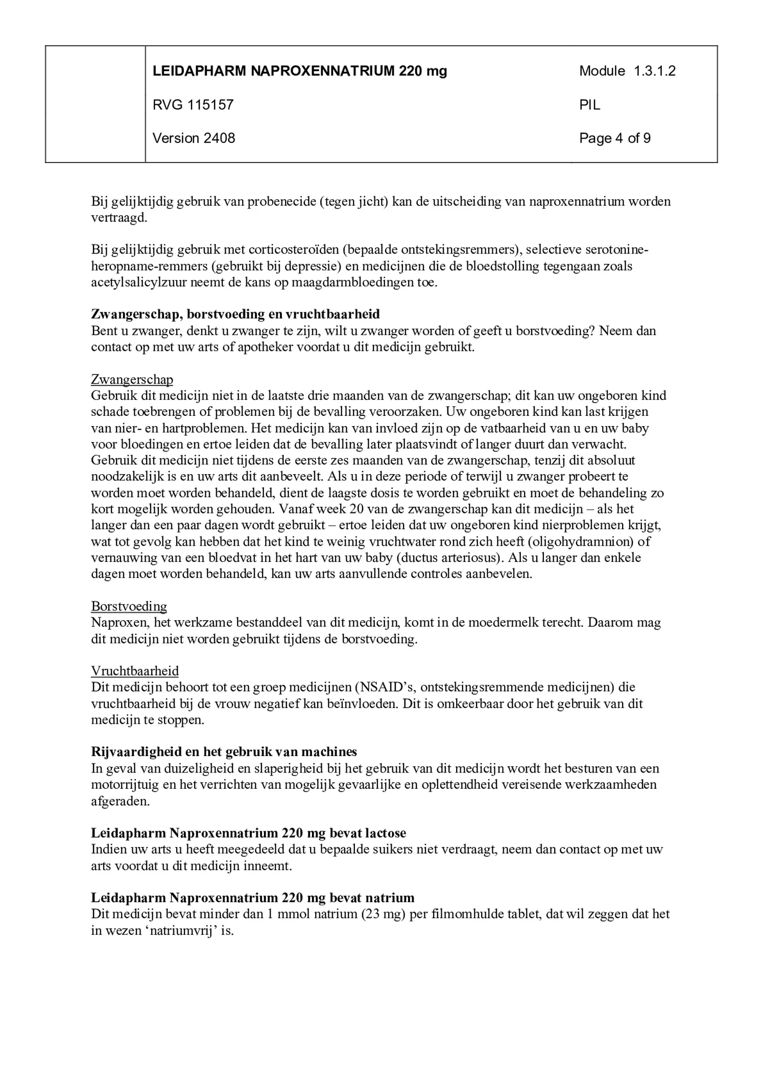 Naproxennatrium 220mg Tabletten afbeelding van document #4, bijsluiter