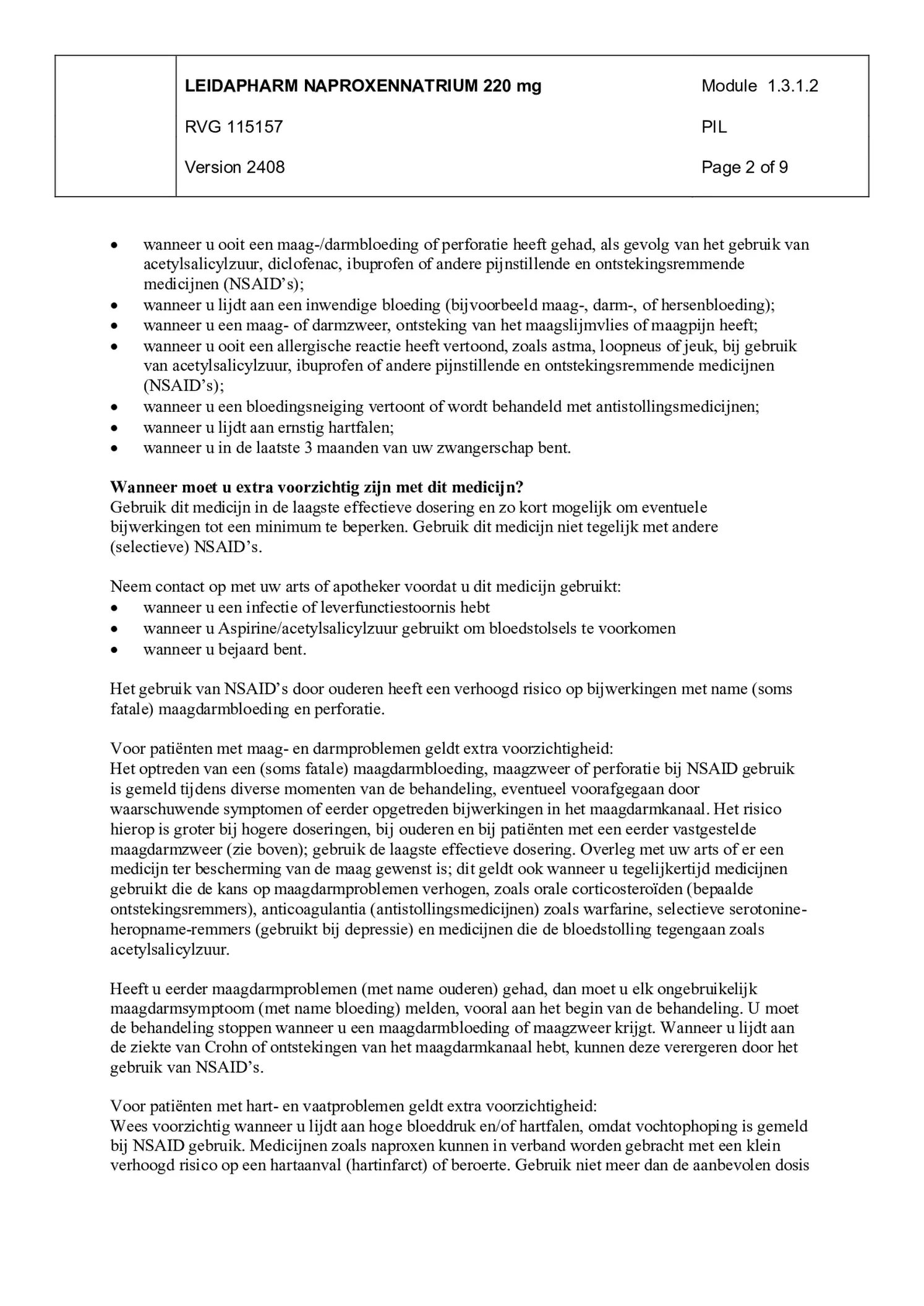 Naproxennatrium 220mg Tabletten afbeelding van document #2, bijsluiter
