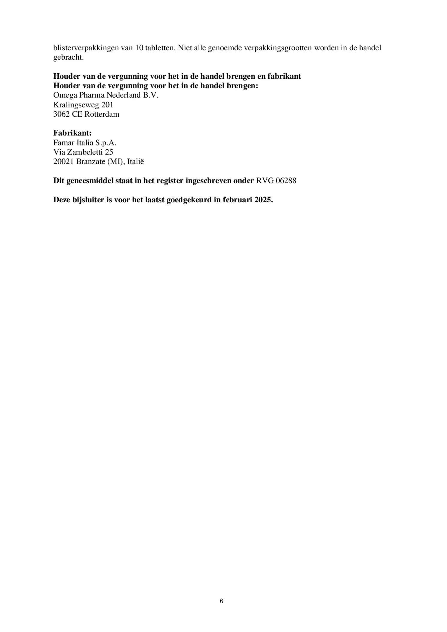 Tabletten afbeelding van document #6, bijsluiter