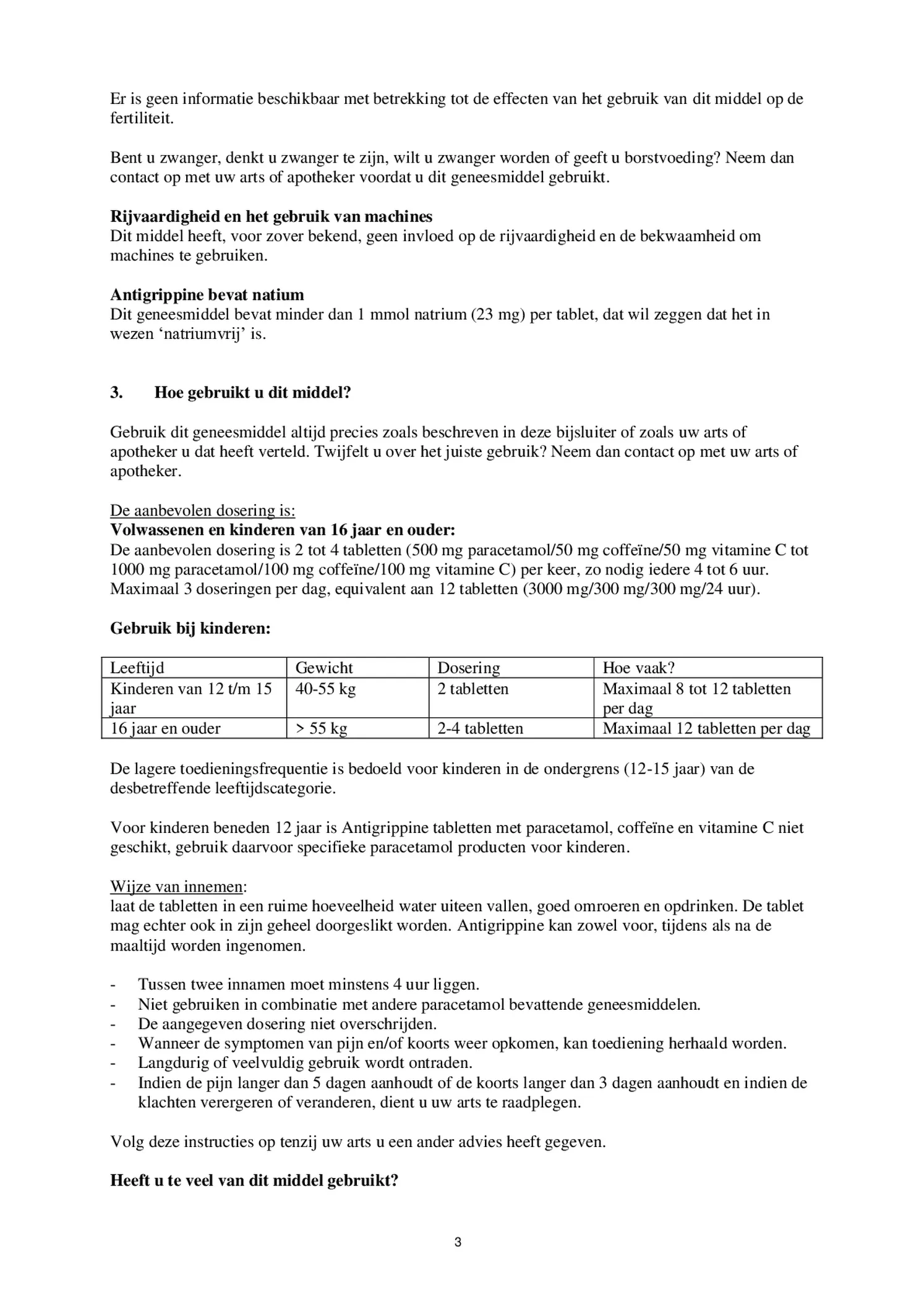 Tabletten afbeelding van document #3, bijsluiter