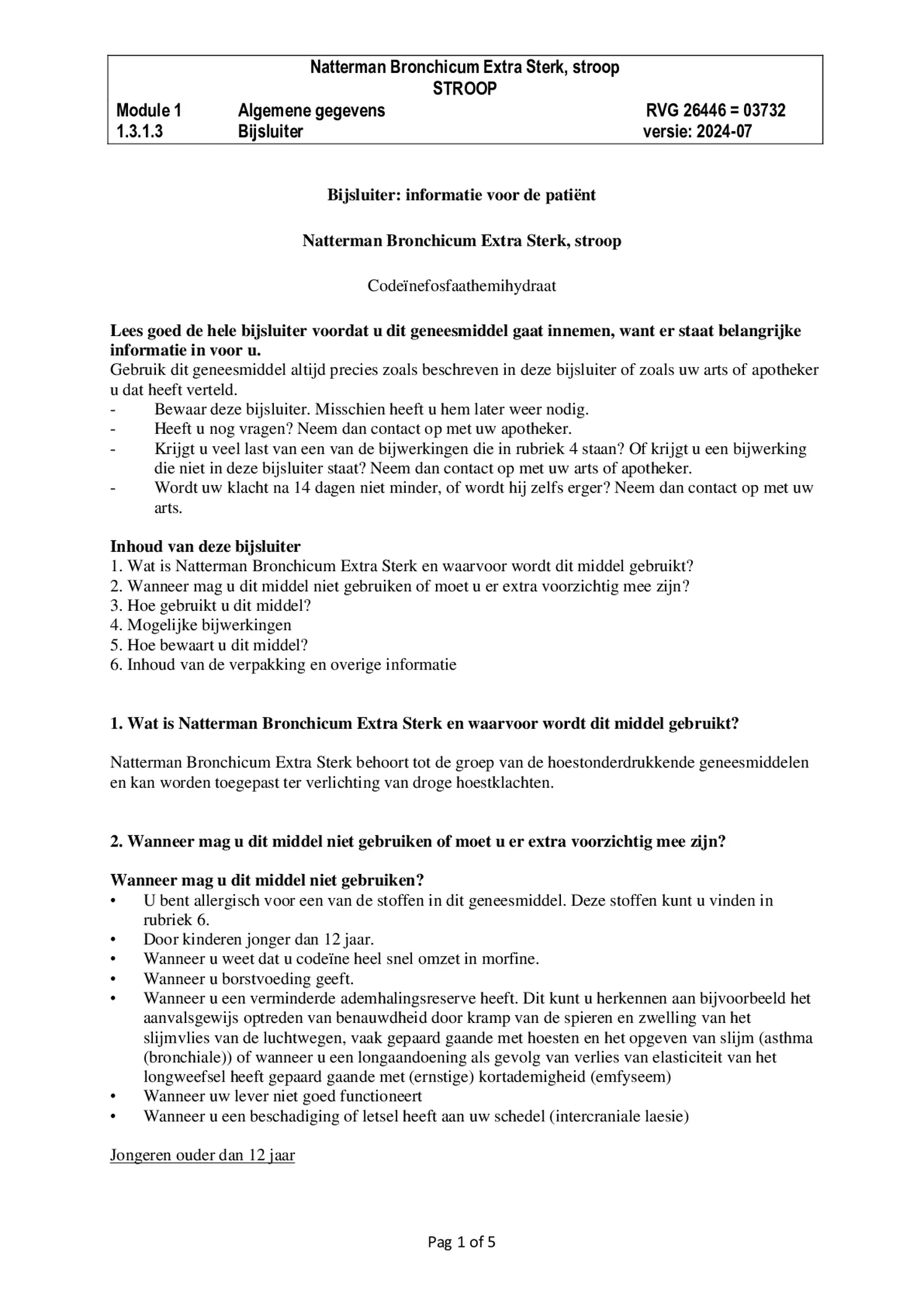 Bronchicum Extra Sterk afbeelding van document #1, bijsluiter