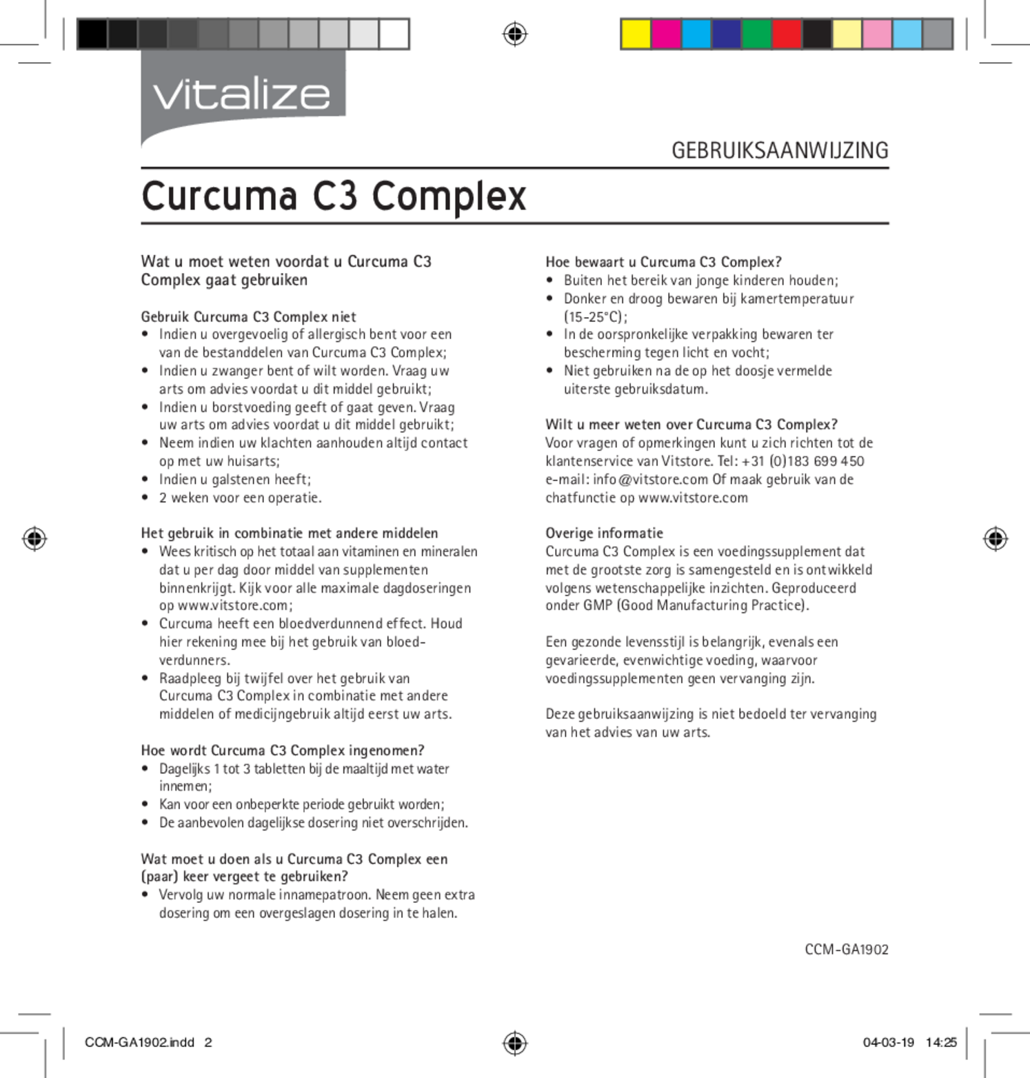 Curcuma C3 Complex Tabletten afbeelding van document #2, gebruiksaanwijzing