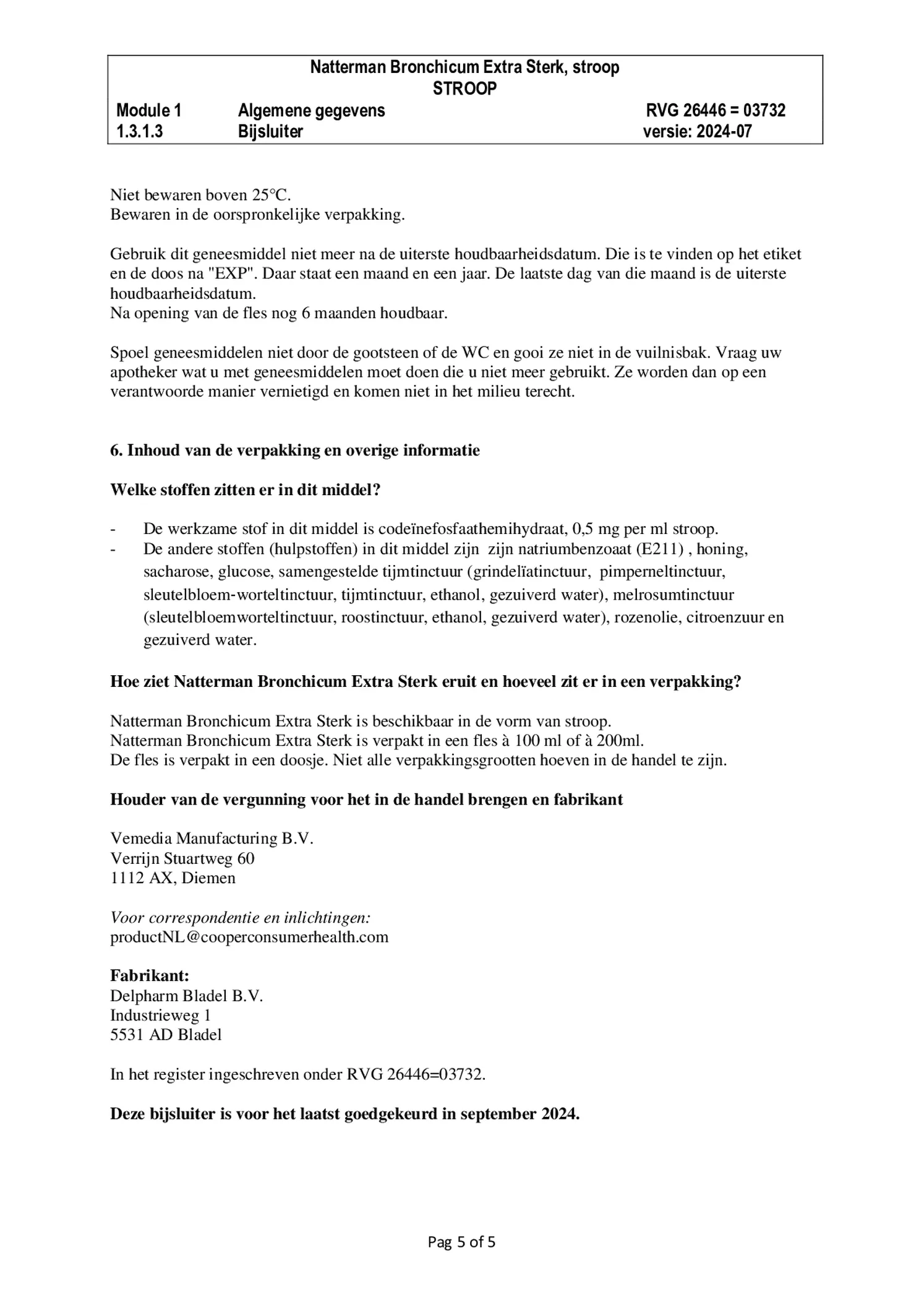 Bronchicum Extra Sterk afbeelding van document #5, bijsluiter