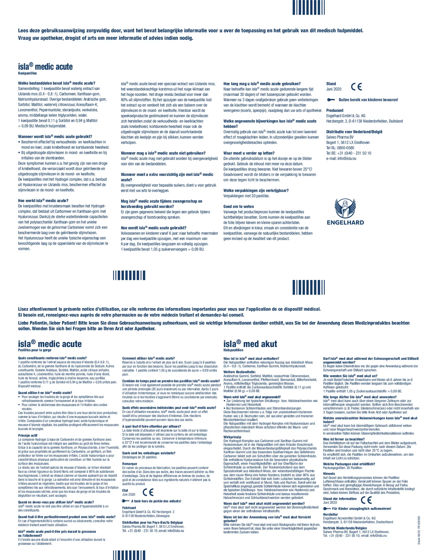 Medic Acute Keelpastilles Pepermunt - bij verkoudheids- en keelklachten afbeelding van document #1, gebruiksaanwijzing