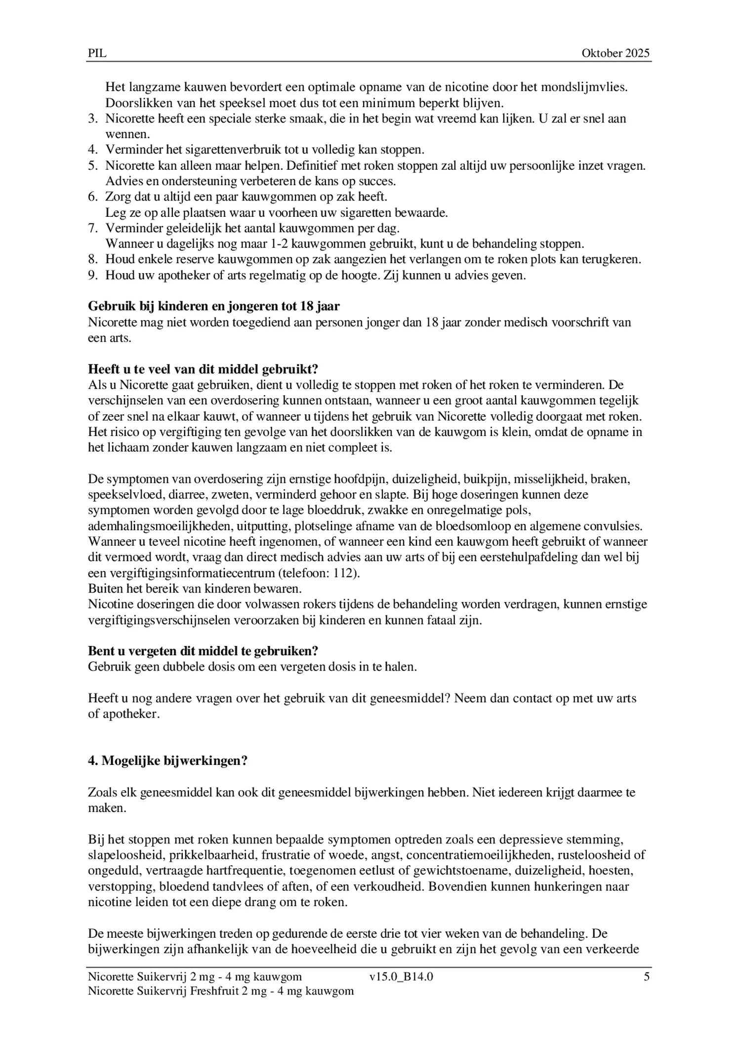 Suikervrij 2mg Kauwgom afbeelding van document #5, bijsluiter