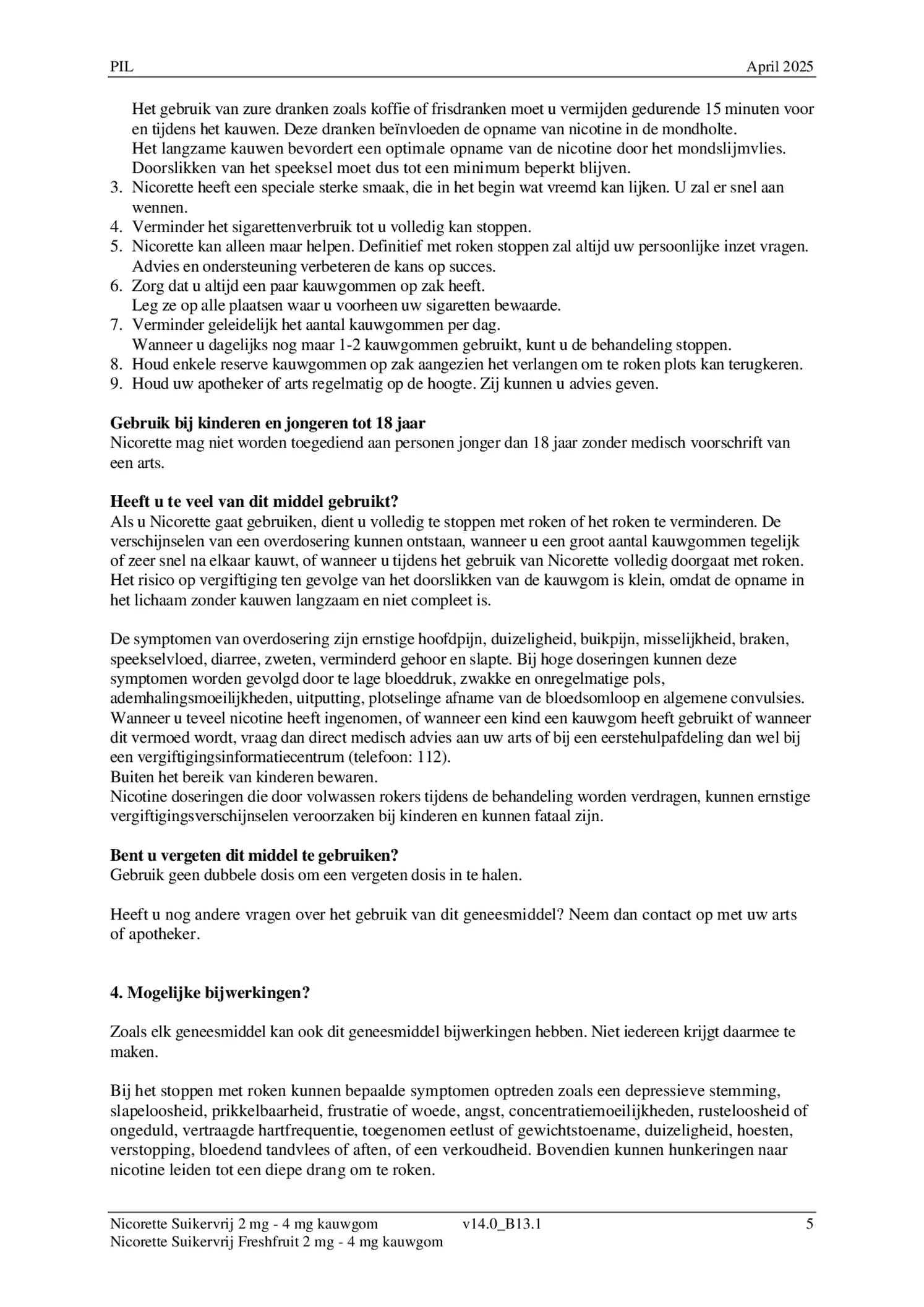 Suikervrij Freshfruit 2mg Kauwgom afbeelding van document #5, bijsluiter