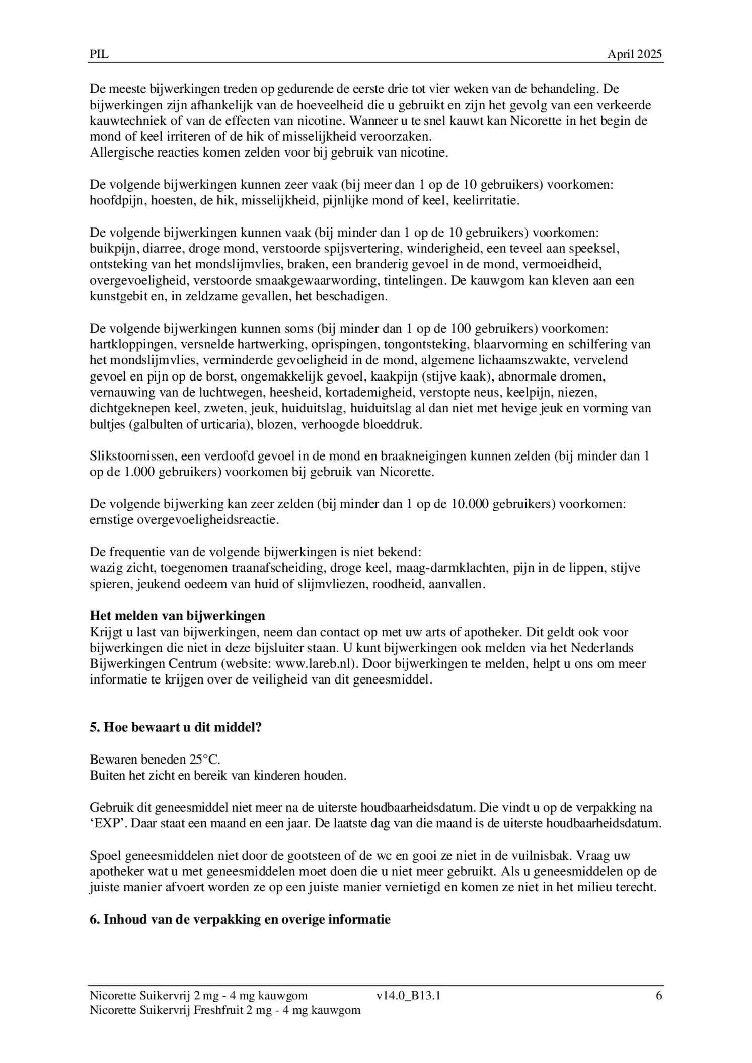 Suikervrij Freshfruit 2mg Kauwgom afbeelding van document #6, bijsluiter