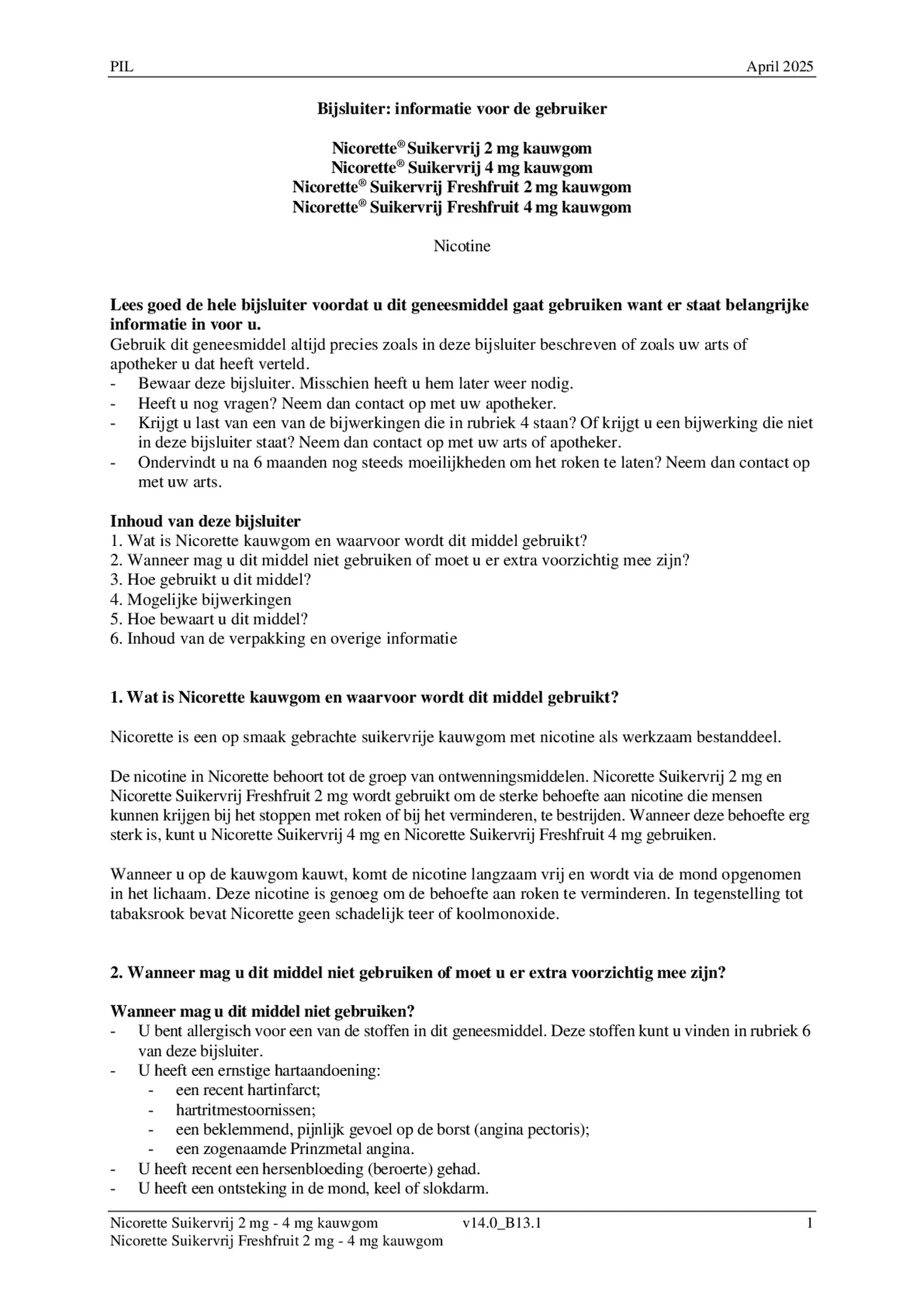 Suikervrij Freshfruit 2mg Kauwgom afbeelding van document #1, bijsluiter