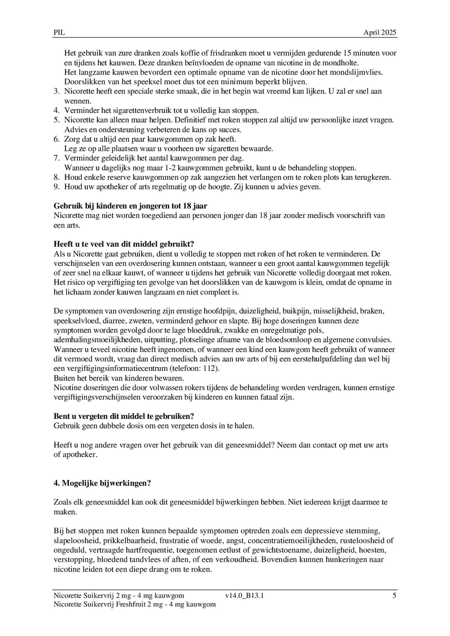 Suikervrij Freshfruit 2mg Kauwgom afbeelding van document #5, bijsluiter