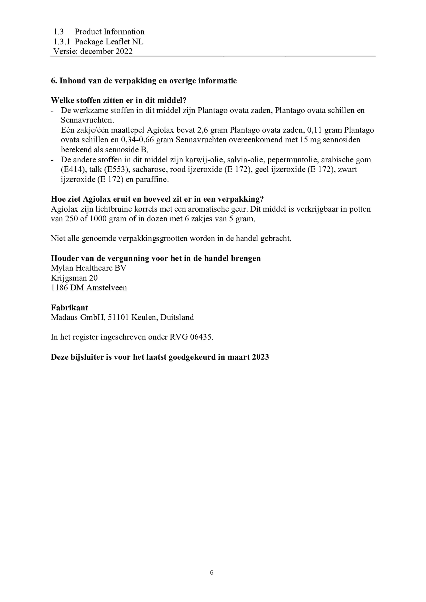Granulaat Bus afbeelding van document #6, bijsluiter