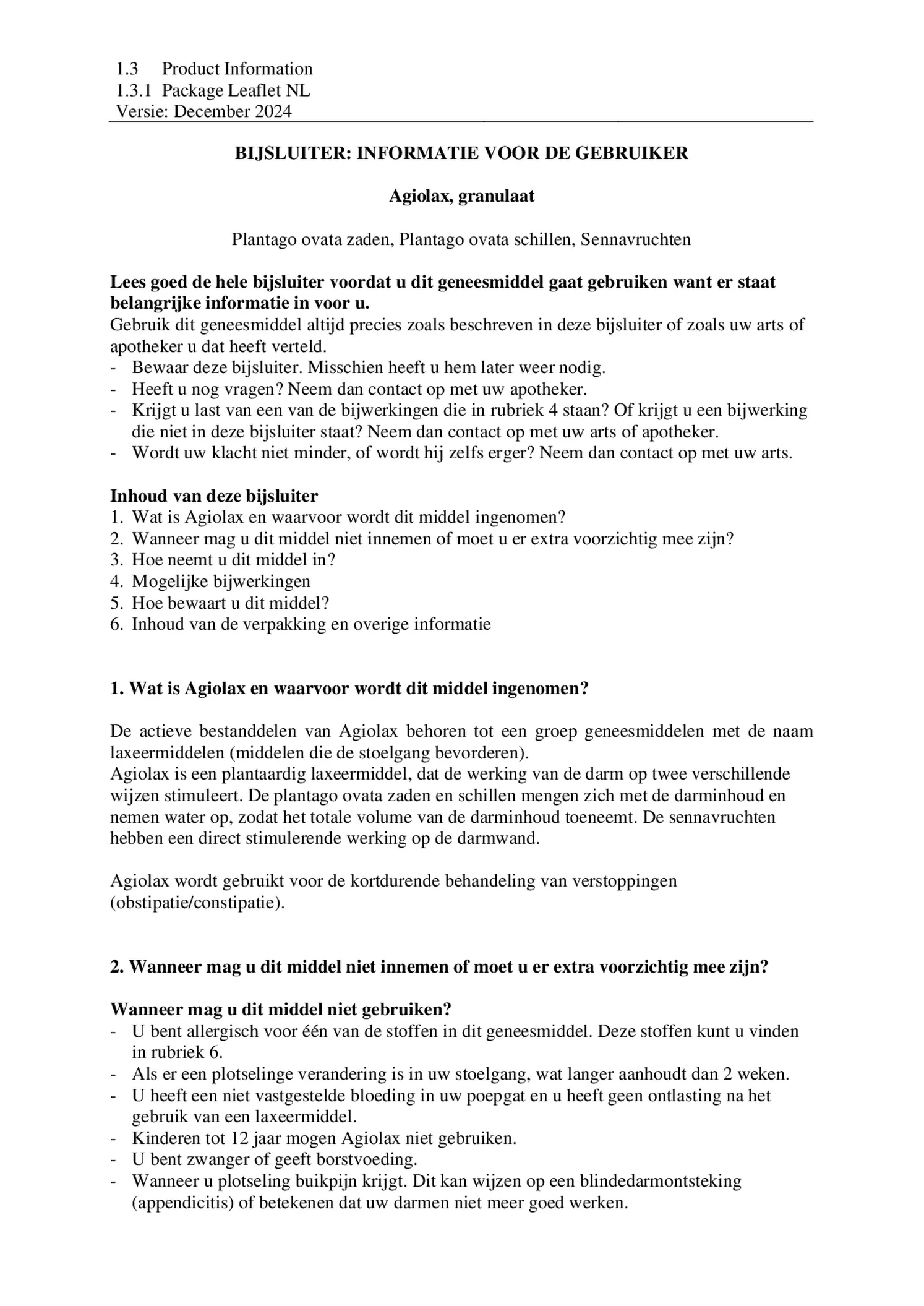 Granulaat Bus afbeelding van document #1, bijsluiter